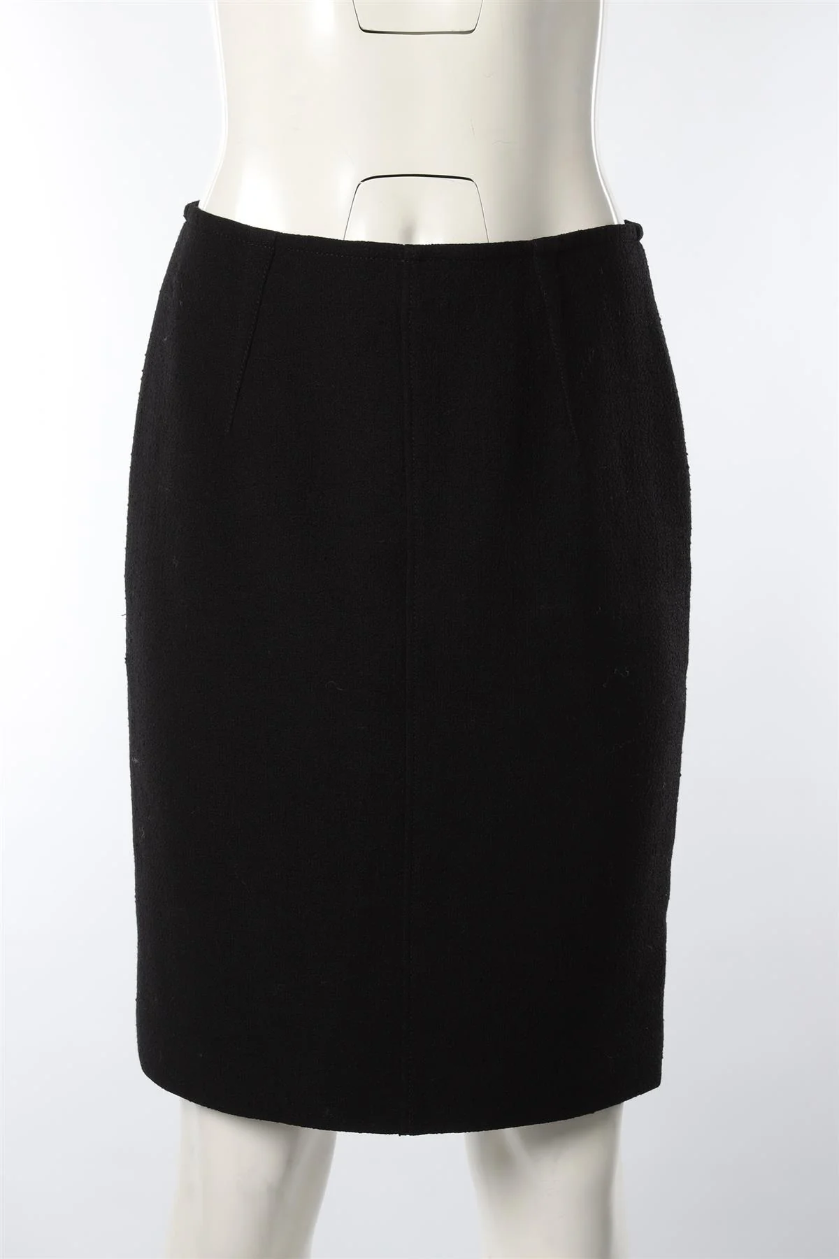 GIAMBATTISTA VALLI BLACK WOOL MIDI SKIRT SMALL - Image 2