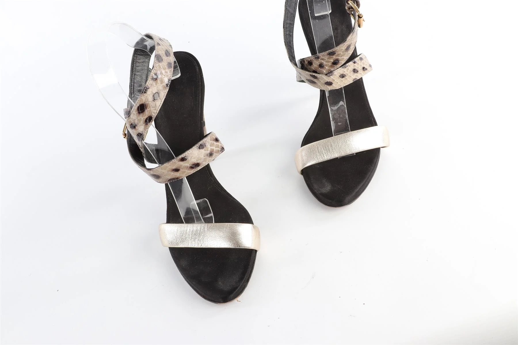 GIAMBATTISTA VALLI SILVER LEATHER HEELS - Image 4