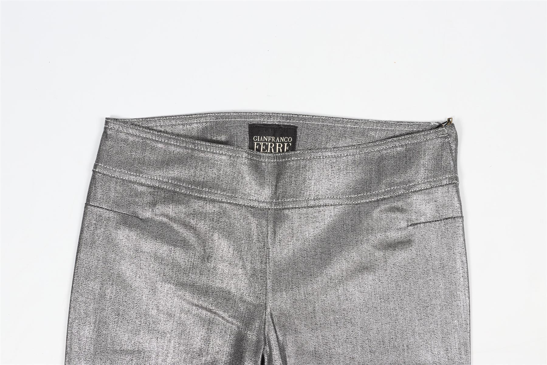 GIANFRANCO FERRE COTTON BLEND SKINNY PANTS IT 38 UK 6 - Image 3