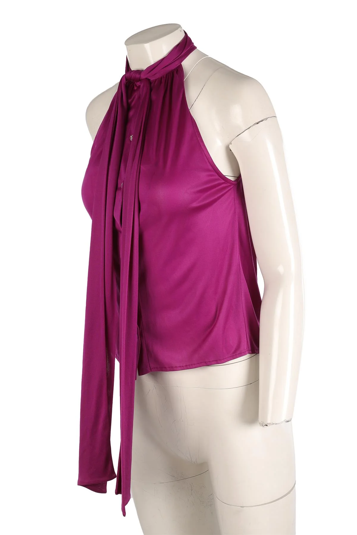 GIANNI VERSACE PURPLE VINTAGE JERSEY TOP IT 38 UK 6 - Image 3