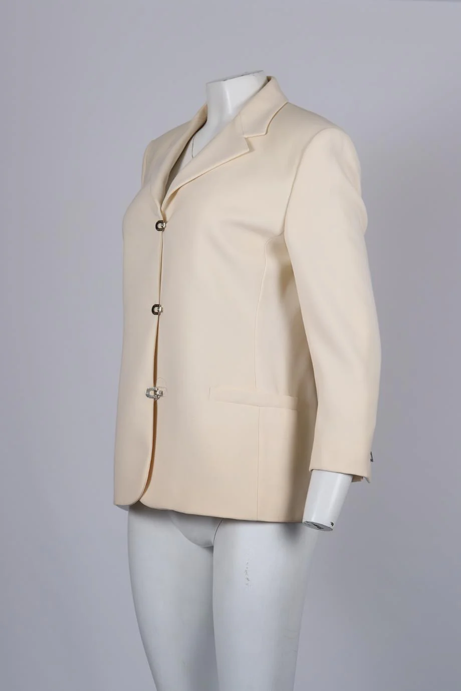 GIANNI VERSACE VINTAGE CREPE BLAZER IT 44 UK 12 - Image 3