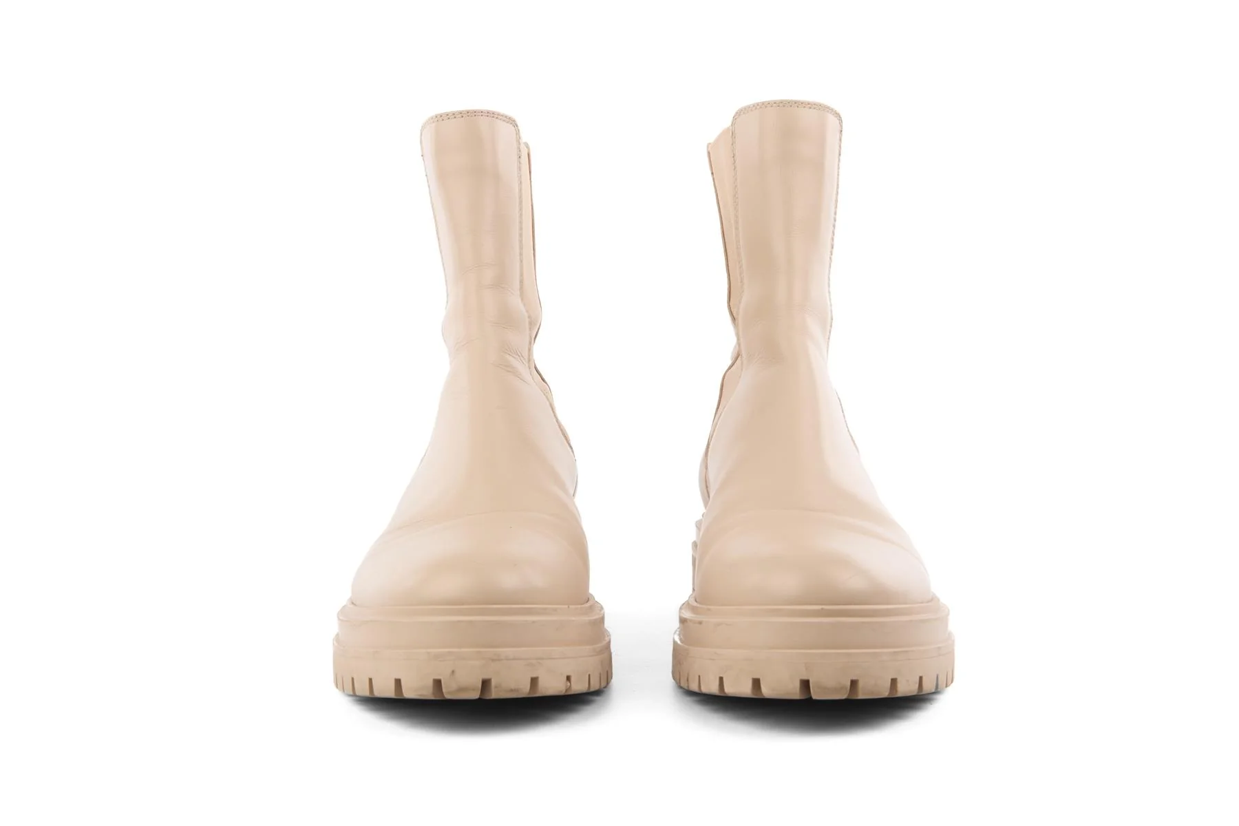 GIANVITO ROSSI BEIGE LEATHER ANKLE BOOTS EU 39 UK 6 US 9 - Image 3