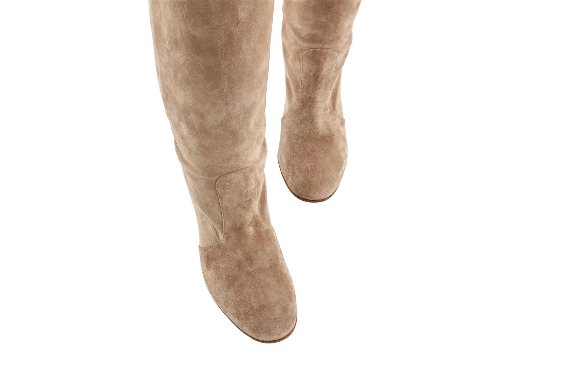 GIANVITO ROSSI BEIGE SUEDE KNEE HIGH BOOTS  EU 38.5 UK 5.5 US 8.5 - Image 4