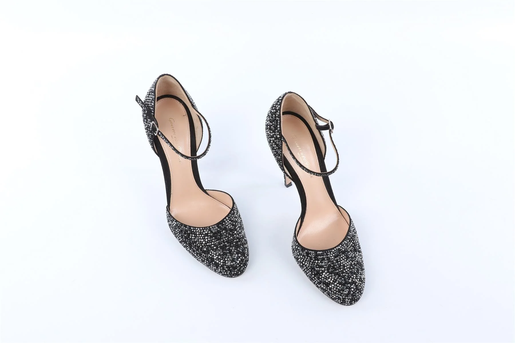 GIANVITO ROSSI BLACK CRYSTAL PUMPS EU 38 UK 5 US 8 - Image 5