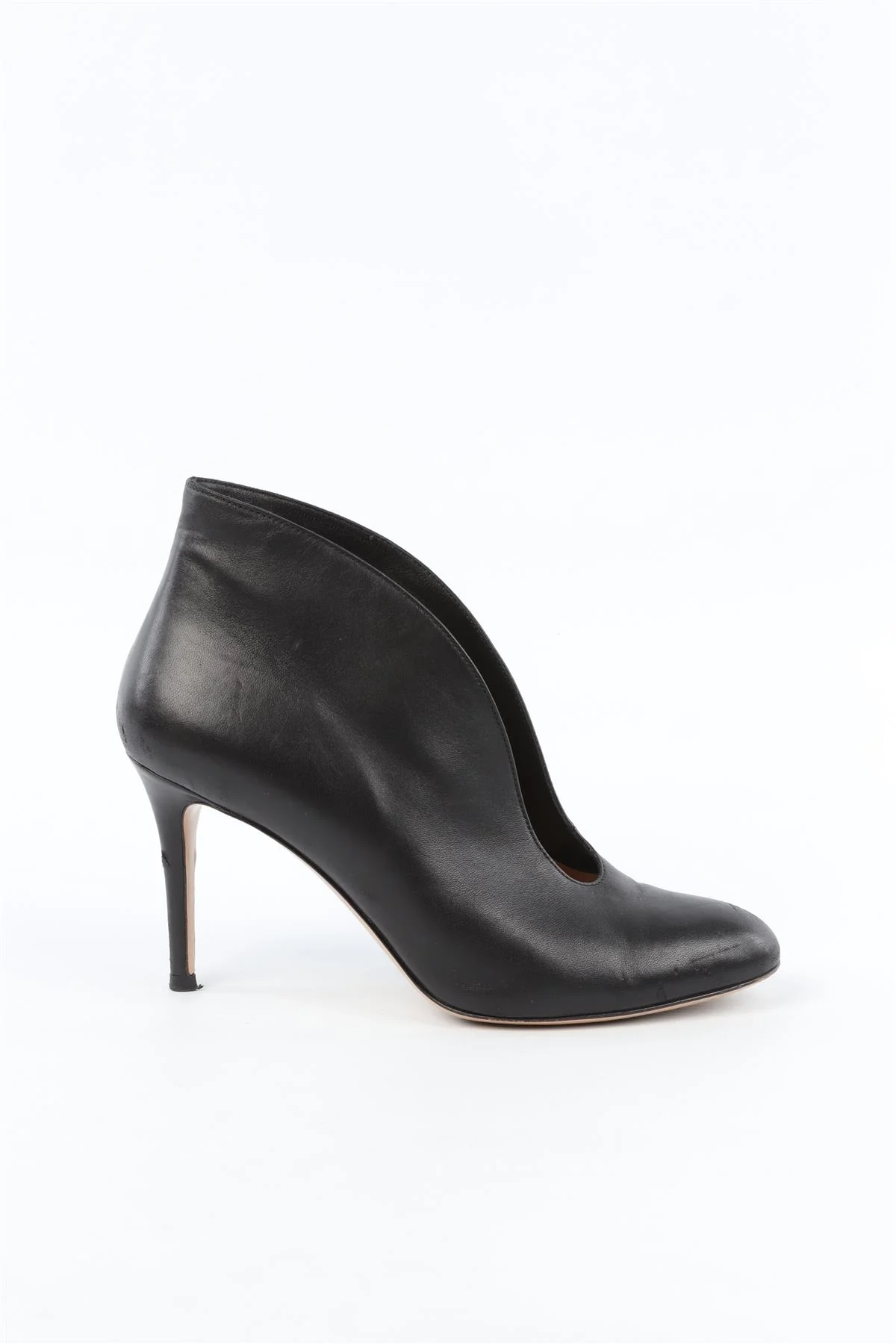 GIANVITO ROSSI BLACK LEATHER ANKLE BOOTS EU 38 UK 5 US 8 - Image 2