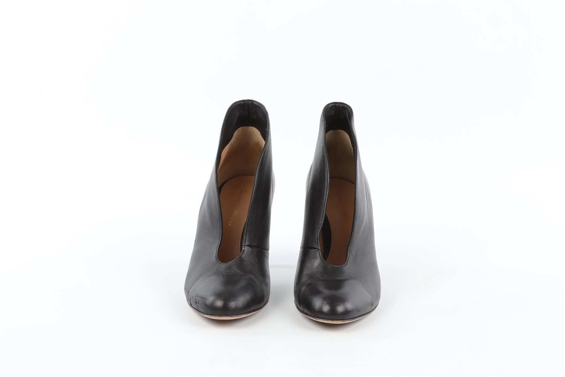 GIANVITO ROSSI BLACK LEATHER ANKLE BOOTS EU 38 UK 5 US 8 - Image 3