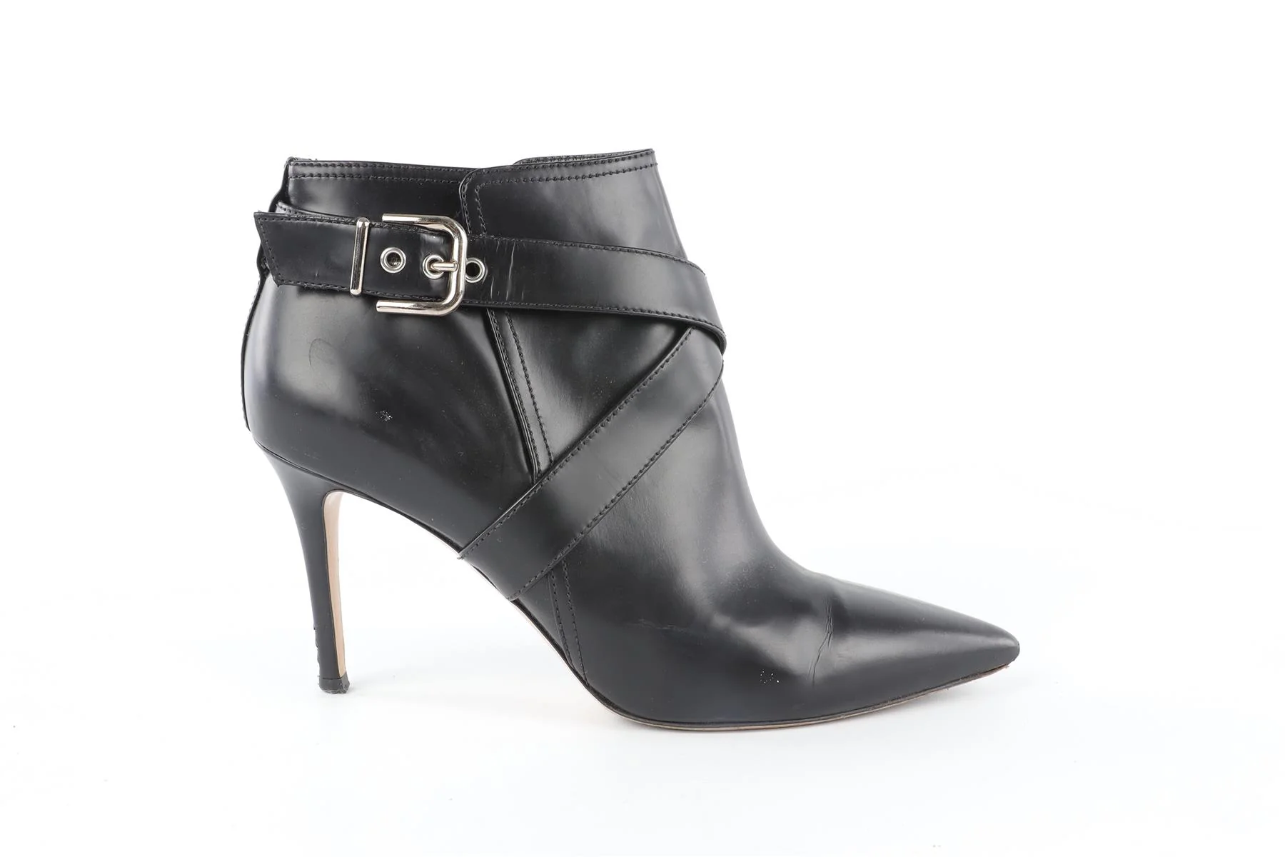 GIANVITO ROSSI BLACK LEATHER ANKLE BOOTS EU 39 UK 6 US 9 - Image 2
