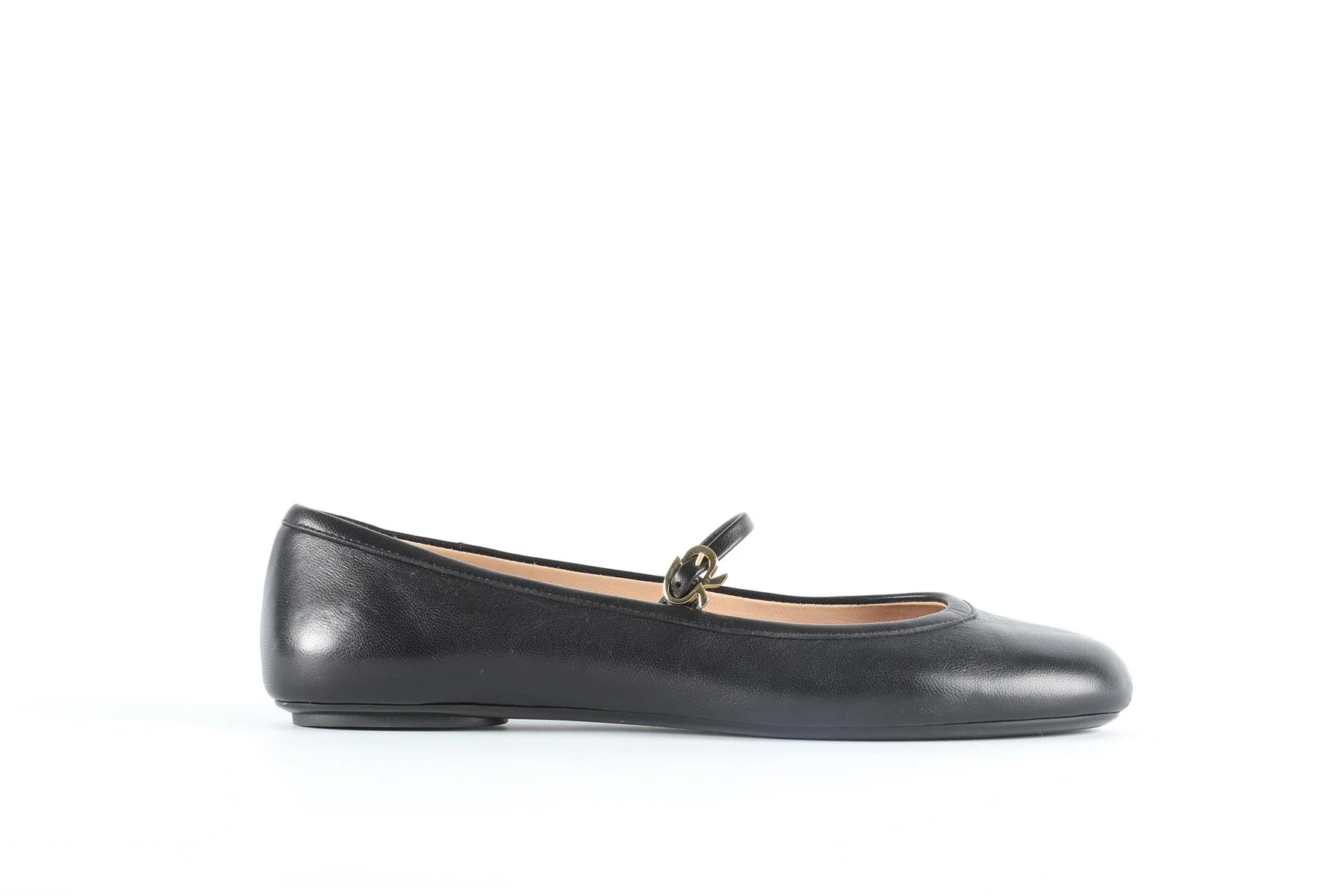 GIANVITO ROSSI BLACK LEATHER BALLET FLATS EU 38 UK 5 US 8 - Image 2