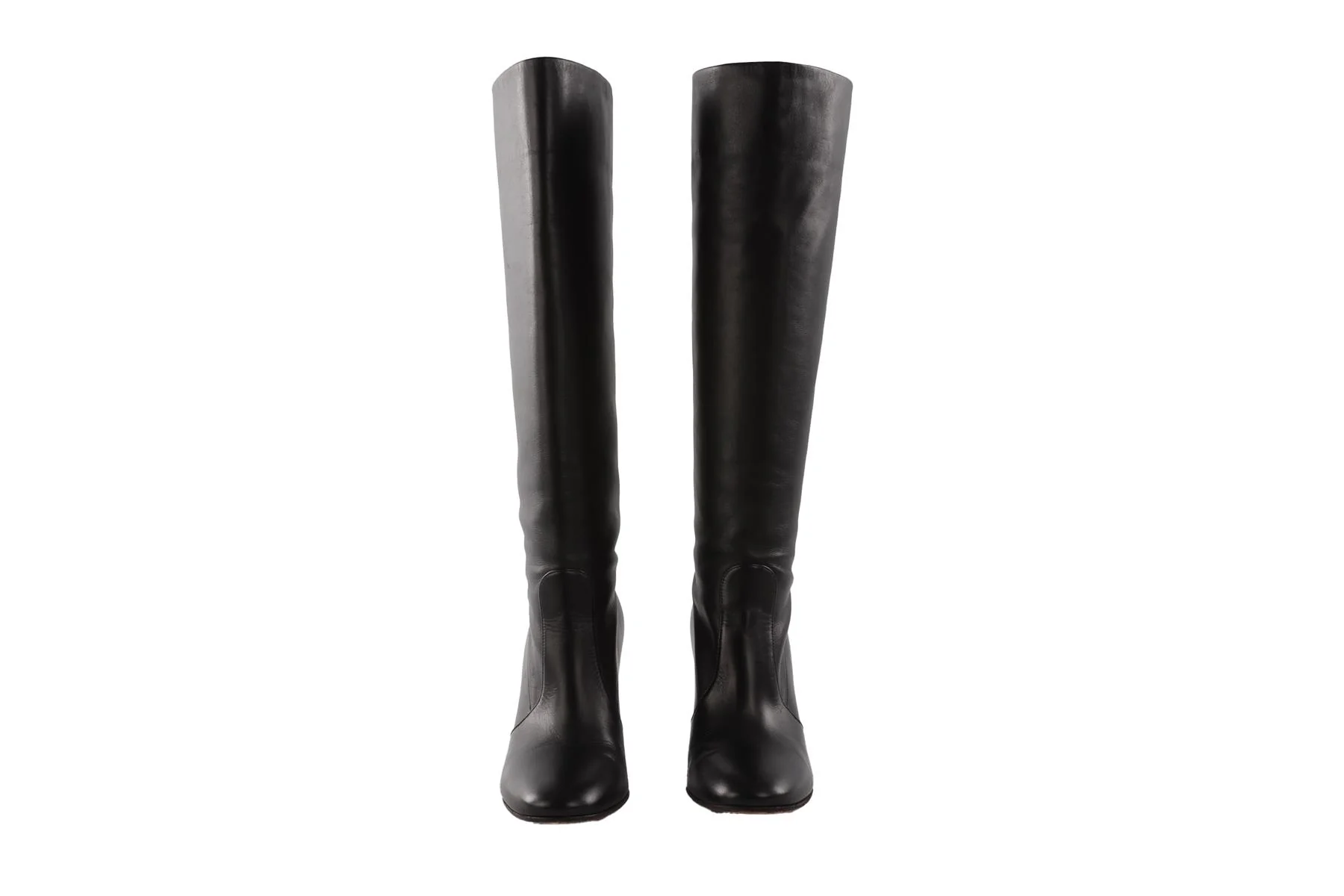 GIANVITO ROSSI BLACK LEATHER KNEE HIGH BOOTS  EU 38.5 UK 5.5 US 8.5 - Image 3