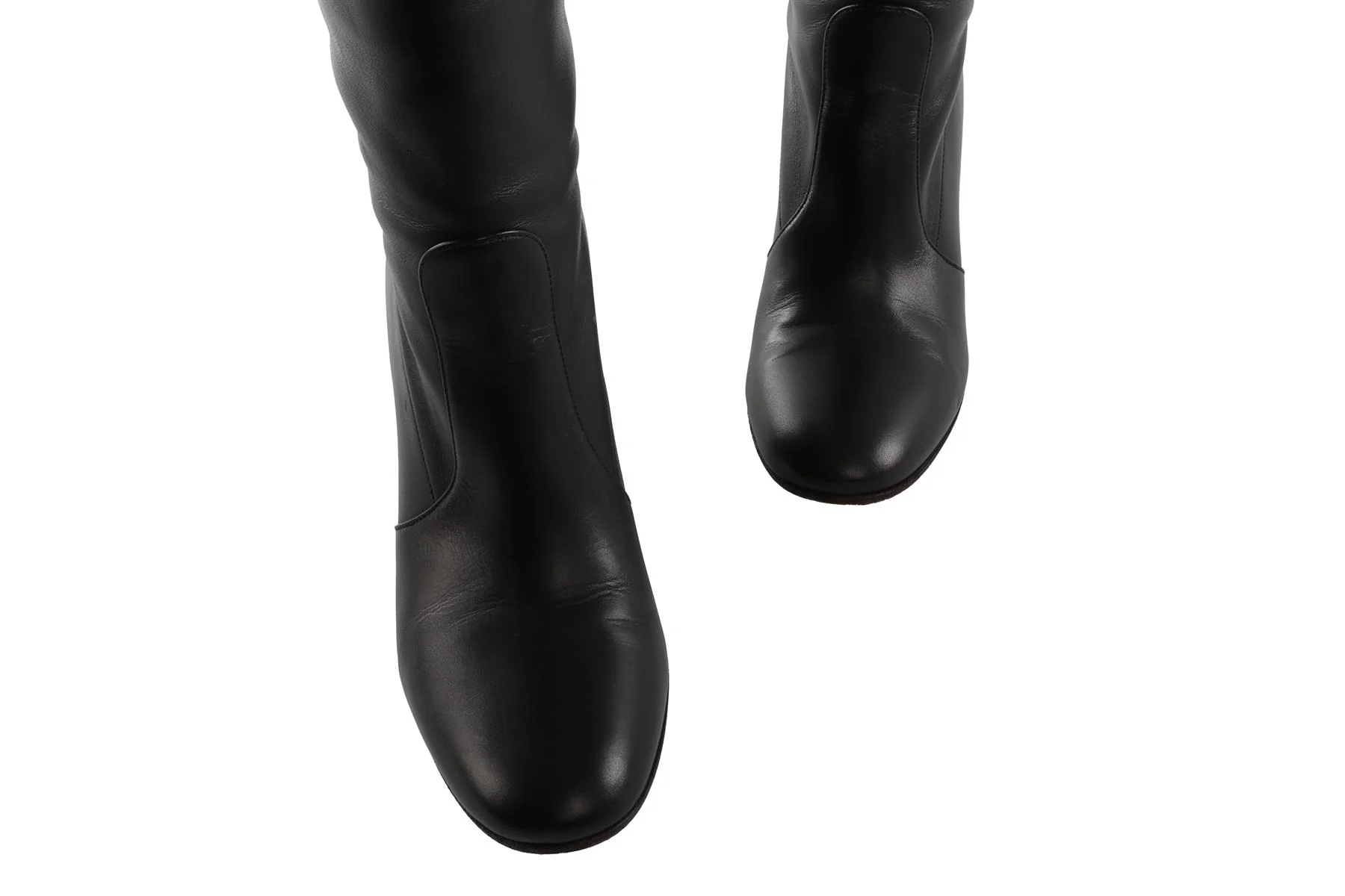 GIANVITO ROSSI BLACK LEATHER KNEE HIGH BOOTS  EU 38.5 UK 5.5 US 8.5 - Image 4