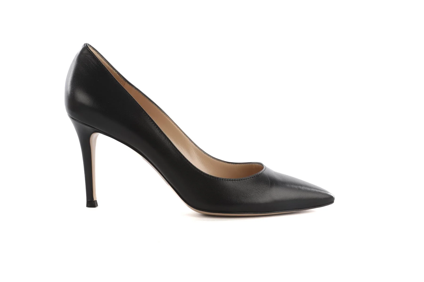 GIANVITO ROSSI BLACK LEATHER PUMPS EU 38 UK 5 US 8 - Image 2