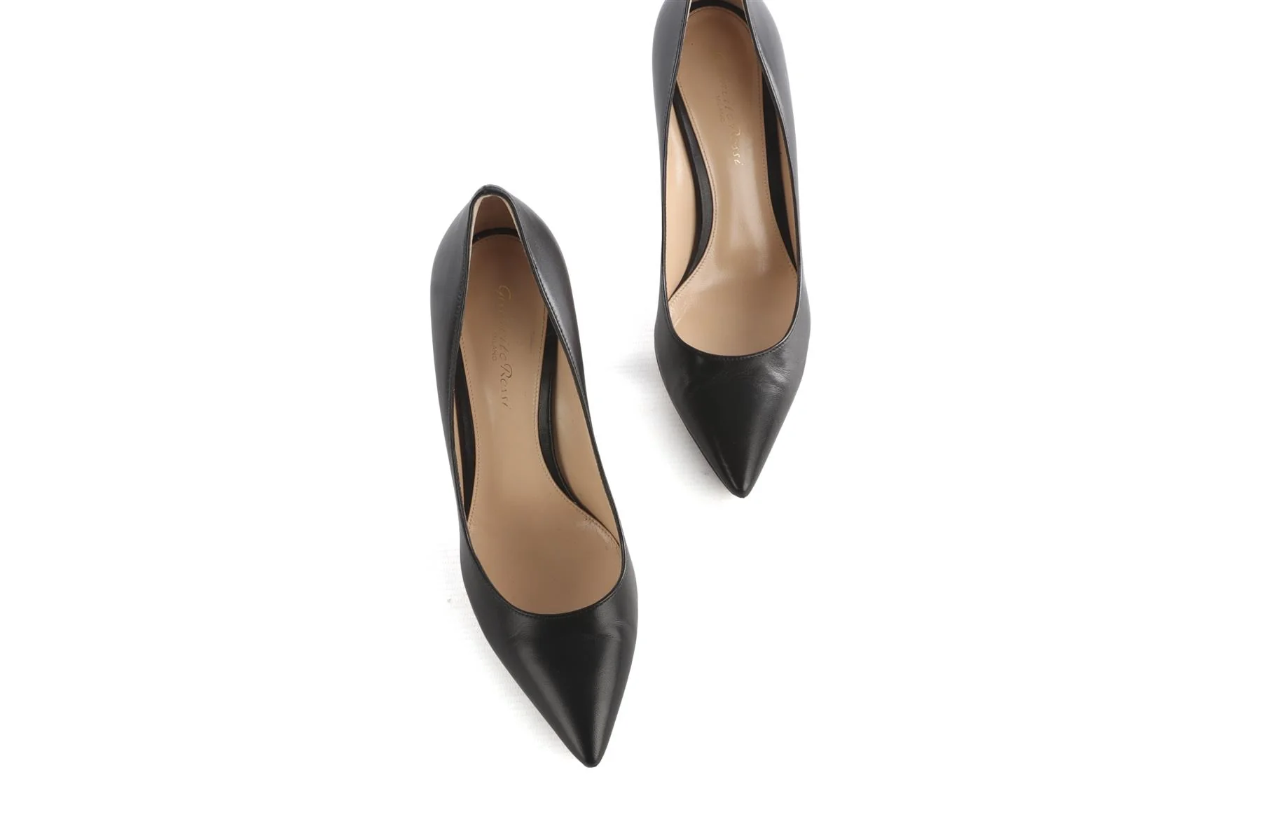 GIANVITO ROSSI BLACK LEATHER PUMPS EU 38 UK 5 US 8 - Image 4