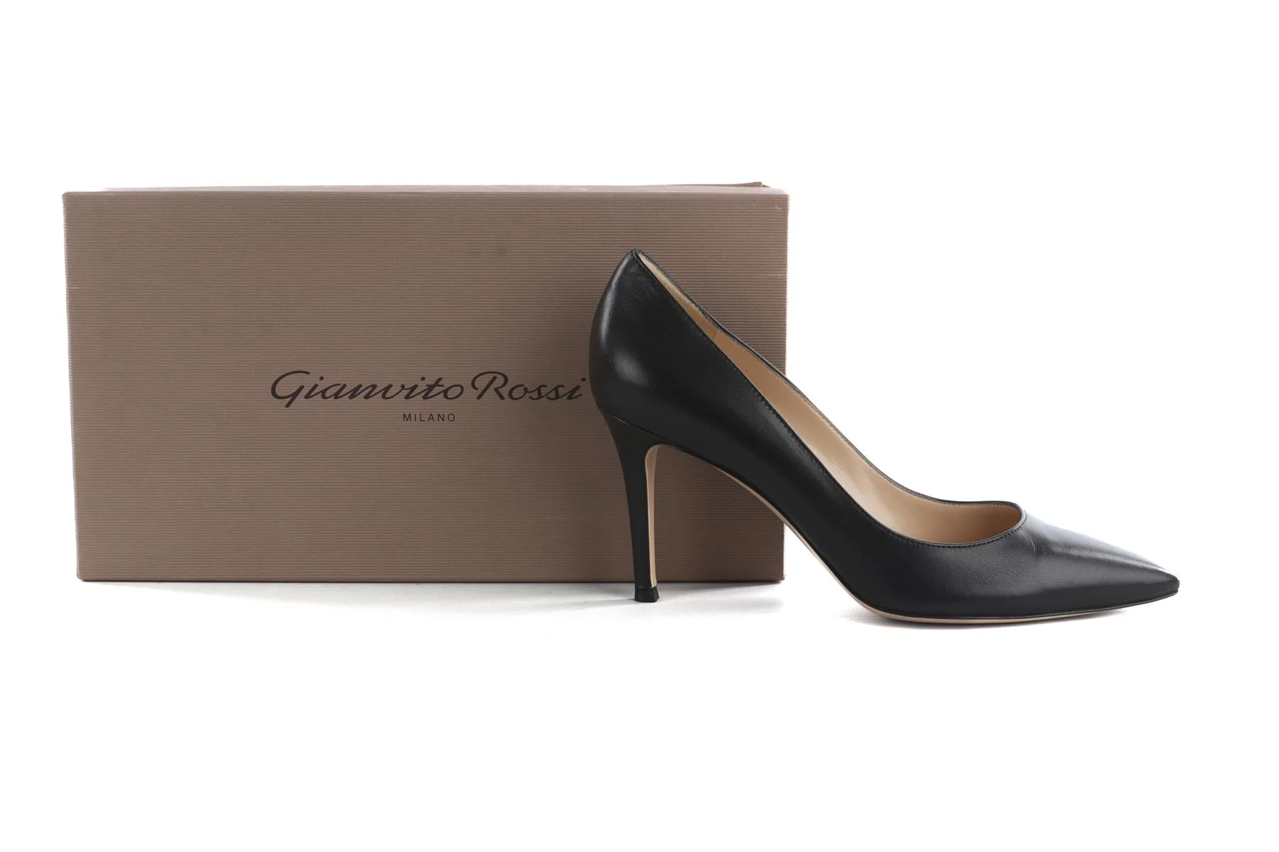 GIANVITO ROSSI BLACK LEATHER PUMPS EU 38 UK 5 US 8 - Image 7