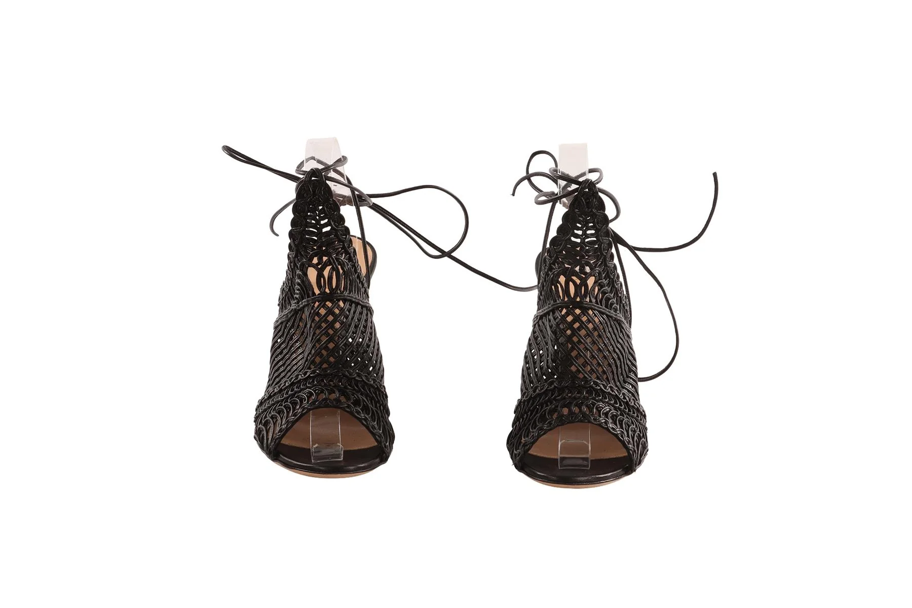 GIANVITO ROSSI BLACK LEATHER SANDALS EU 38.5 UK 5.5 - Image 3