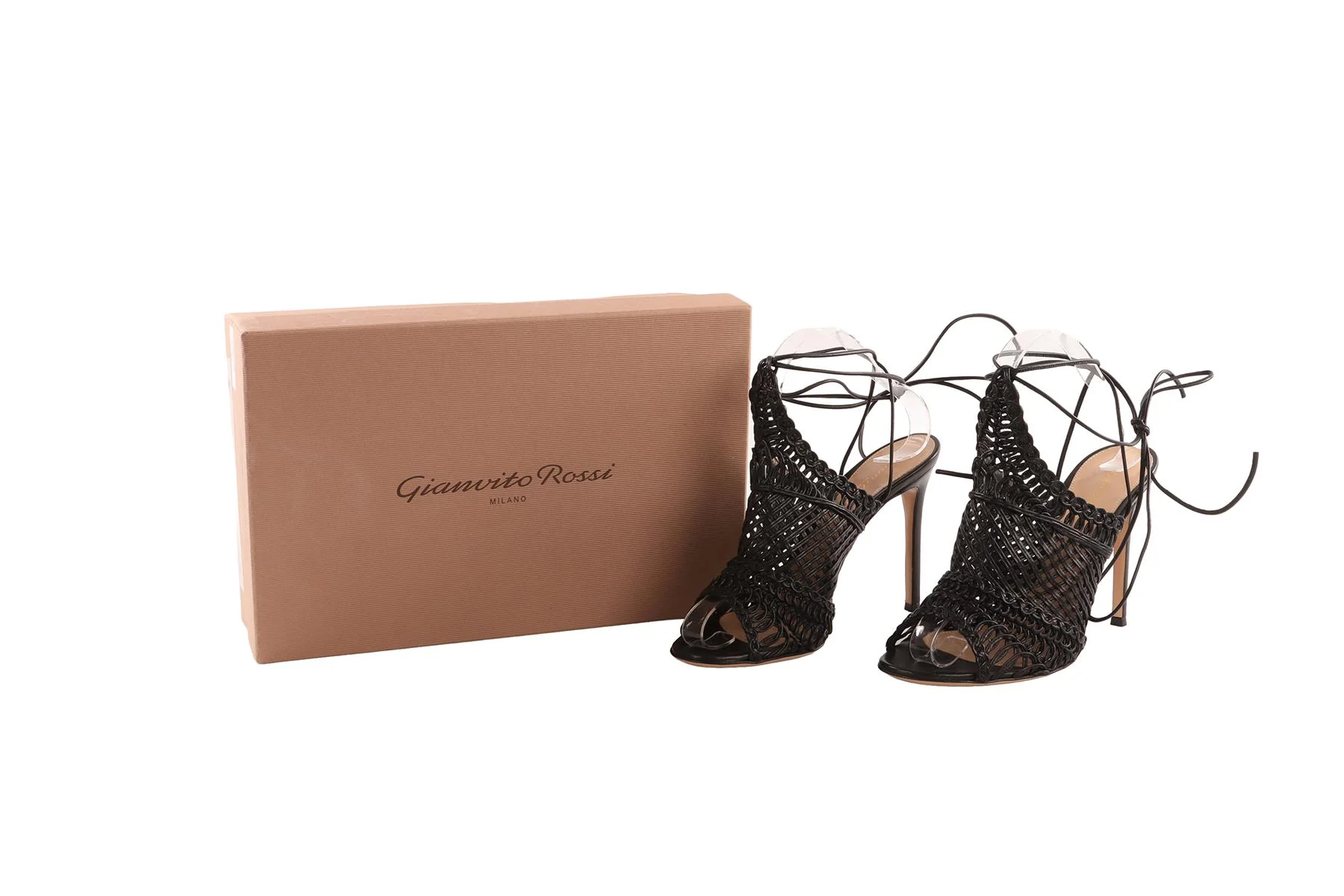 GIANVITO ROSSI BLACK LEATHER SANDALS EU 38.5 UK 5.5 - Image 7