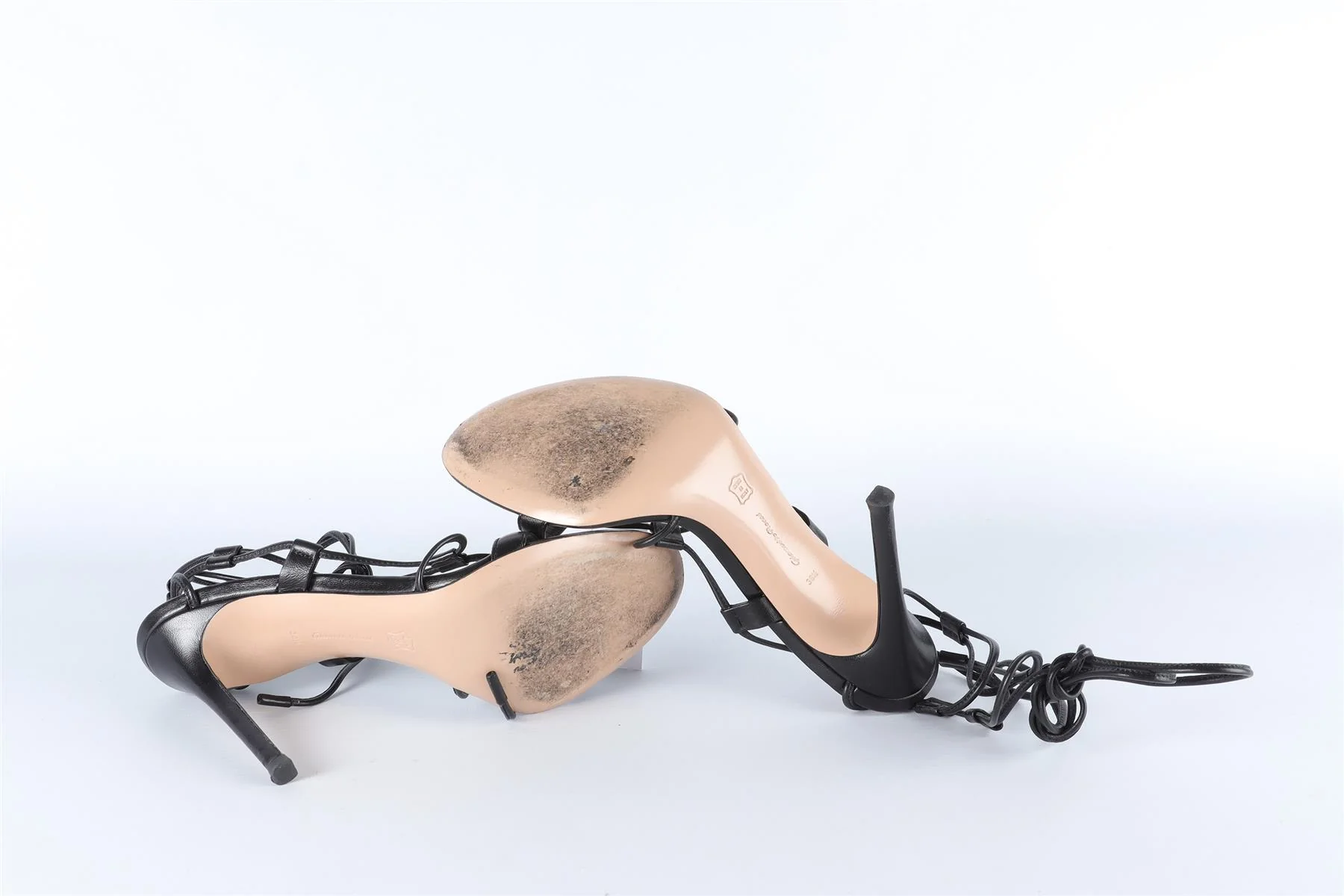 GIANVITO ROSSI BLACK LEATHER SANDALS EU 38.5 UK 5.5 US 8.5 - Image 6