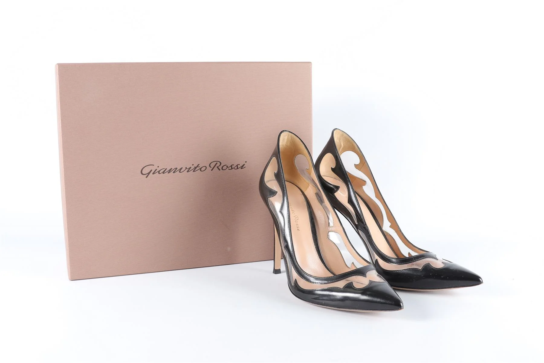GIANVITO ROSSI BLACK PATENT LEATHER PUMPS EU 38.5, UK 5.5, US 8.5 - Image 7