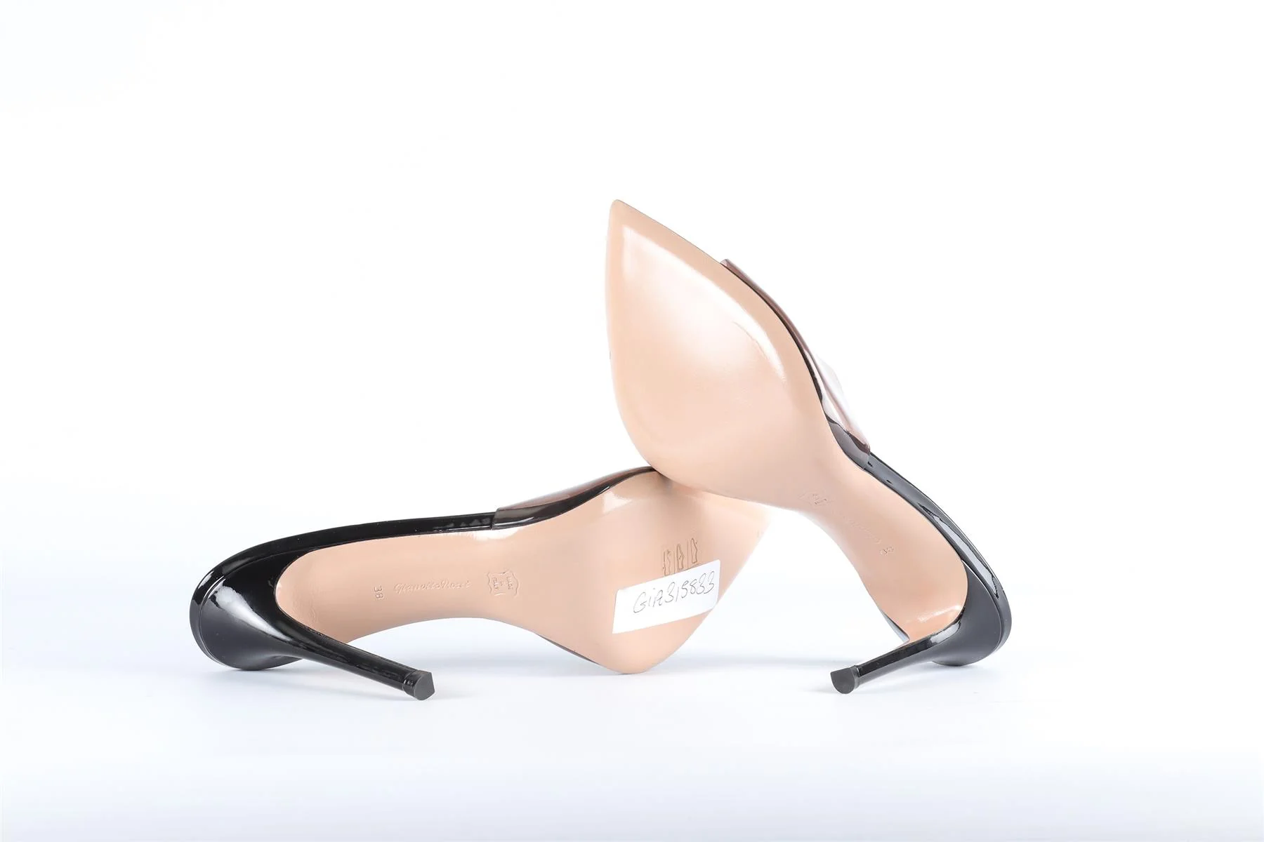 GIANVITO ROSSI BLACK PVC MULES EU 38 UK 5 - Image 6