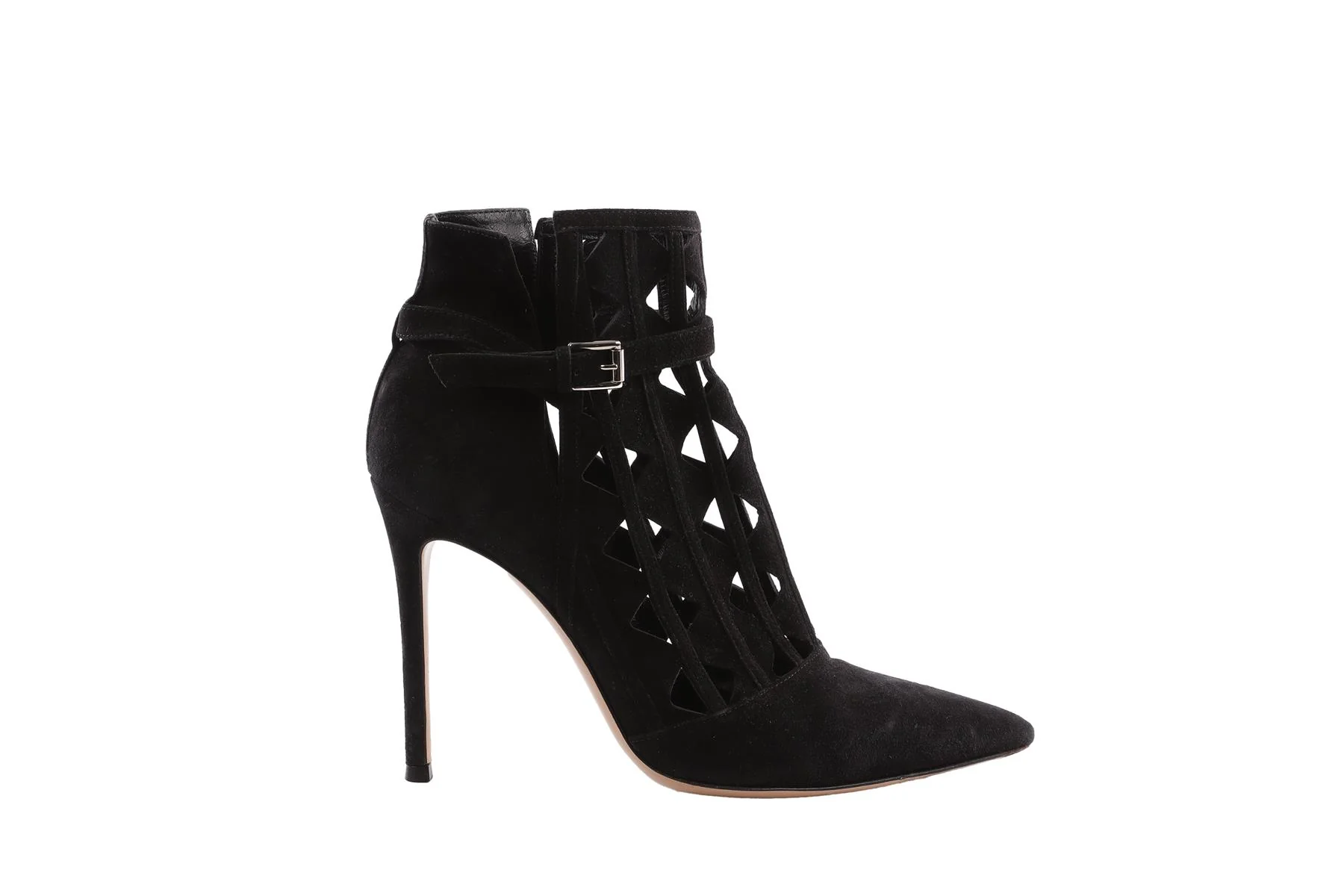 GIANVITO ROSSI BLACK SUEDE ANKLE BOOTS EU 38 - Image 2