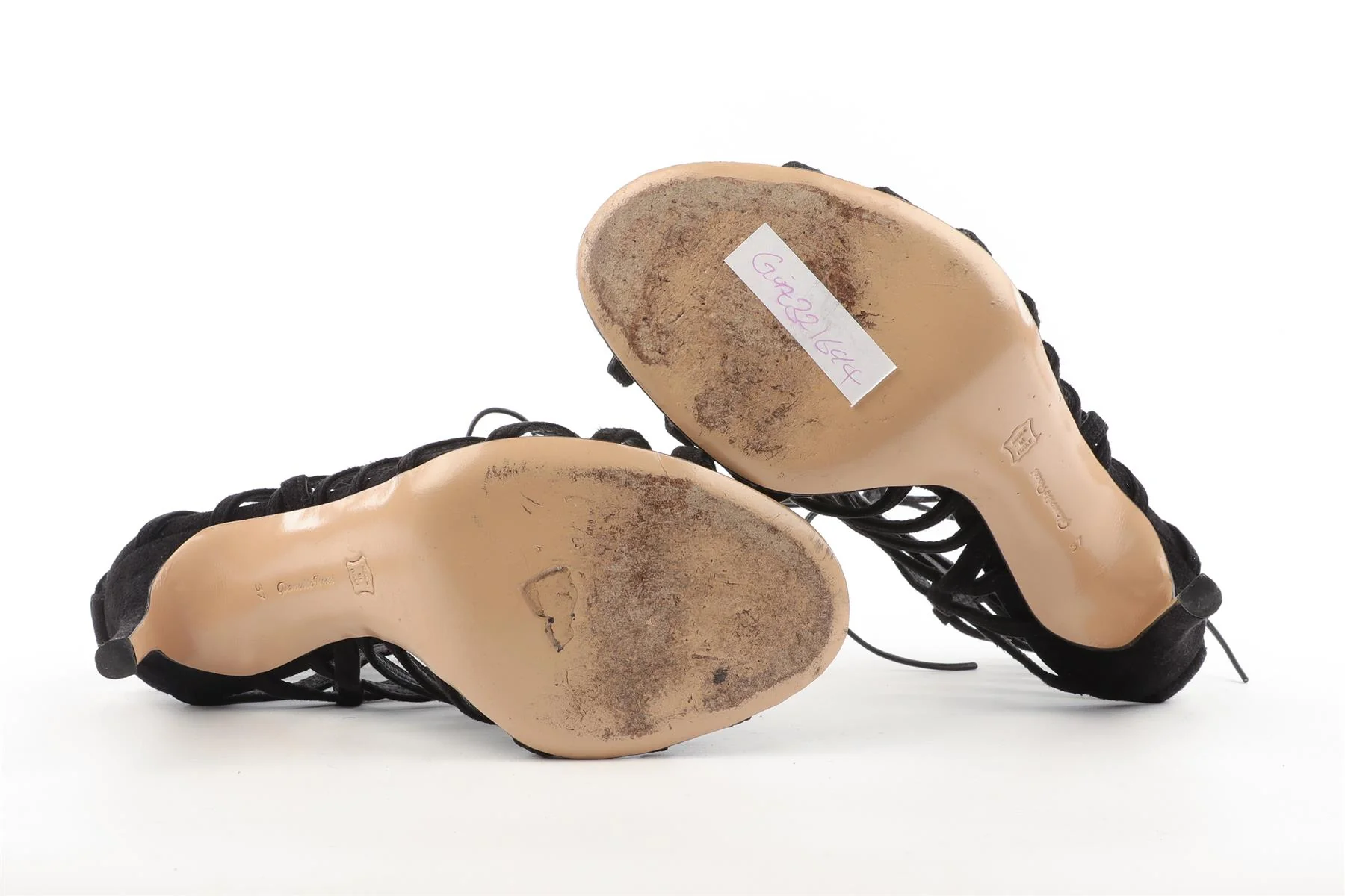 GIANVITO ROSSI BLACK SUEDE SANDALS EU 37 UK 4 US 7 - Image 6