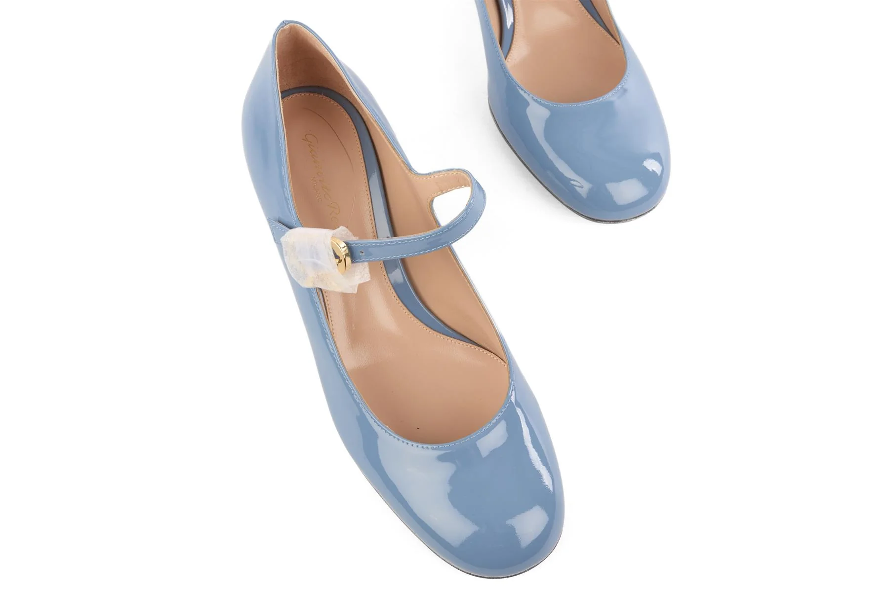 GIANVITO ROSSI BLUE PATENT LEATHER PUMPS  EU 39 UK 6 US 9 - Image 4