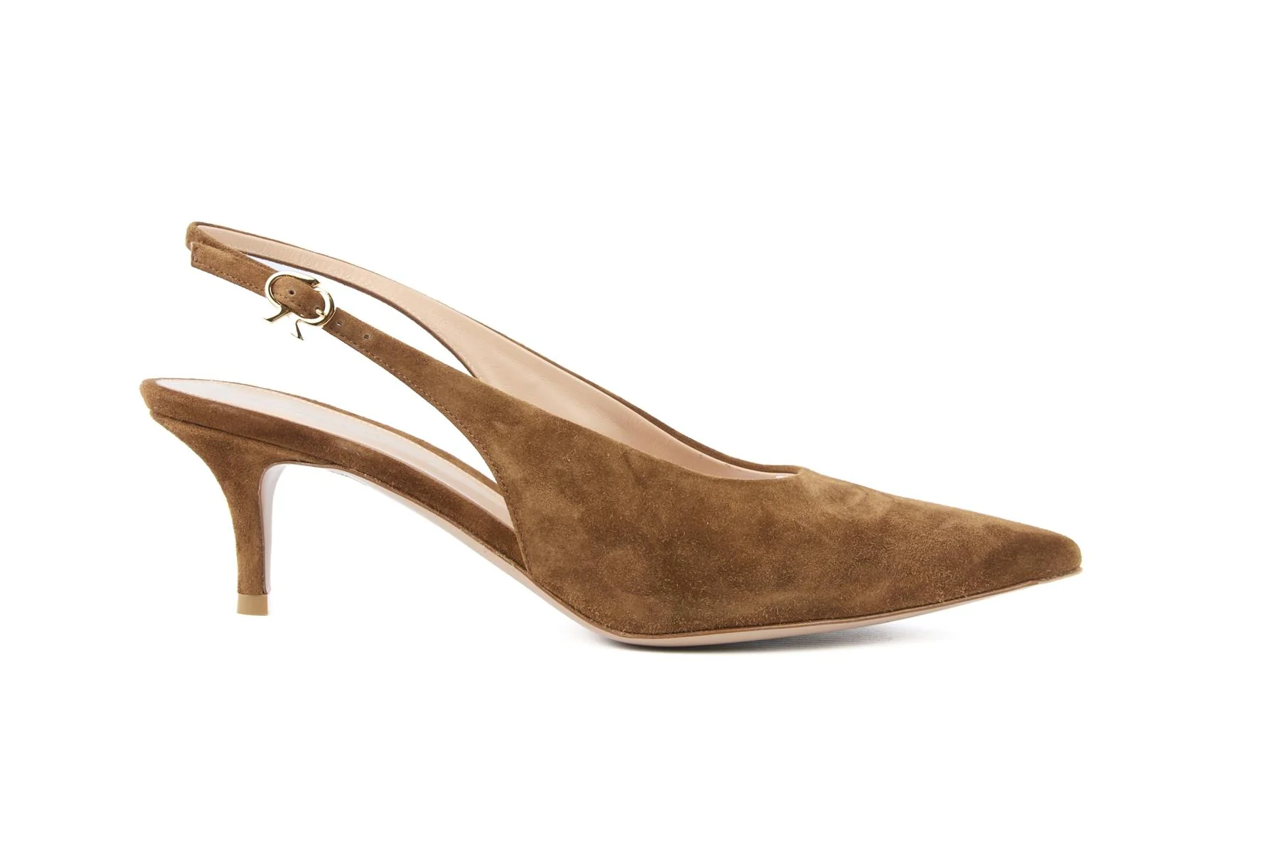 GIANVITO ROSSI BROWN SUEDE SLINGBACK PUMPS EU 38 UK 5 US 8 - Image 2