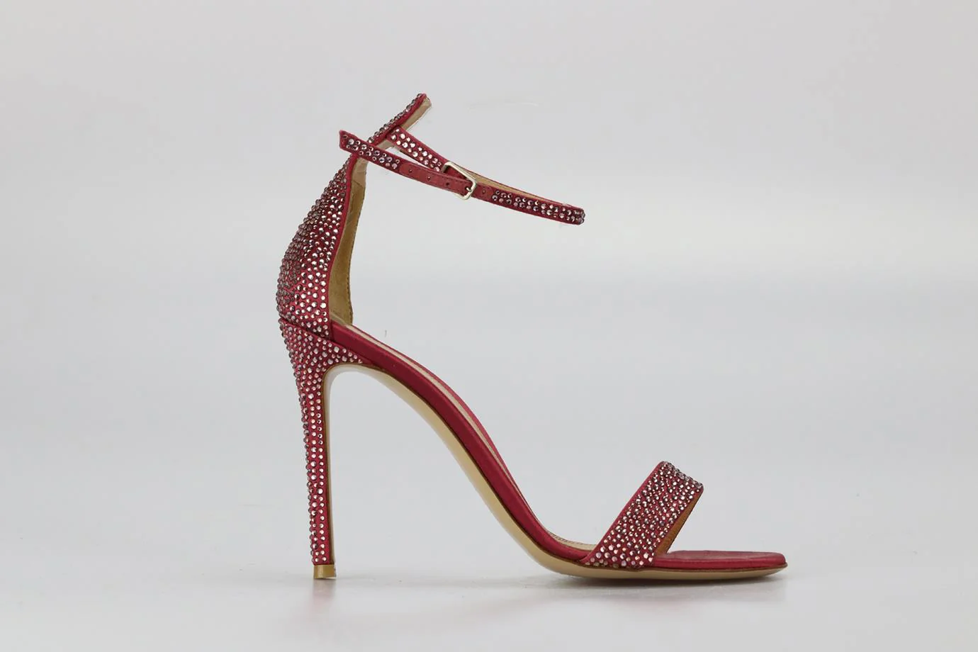 GIANVITO ROSSI CRYSTAL EMBELLISHED SATIN SANDALS EU 38 UK 5 US 8 - Image 2