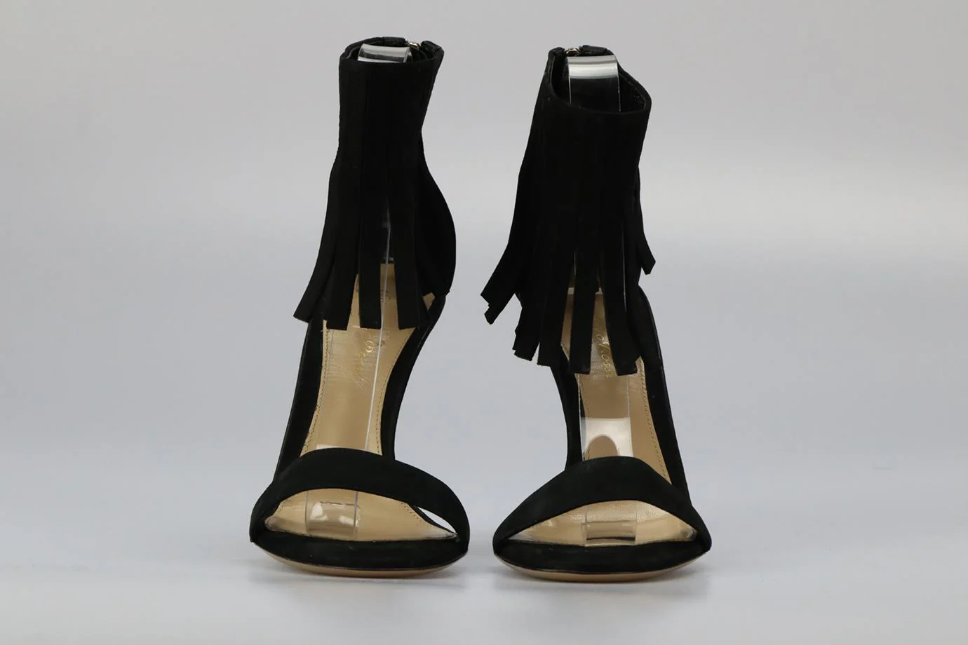 GIANVITO ROSSI FRINGED SUEDE SANDALS EU 38 UK 5 US 8 - Image 3