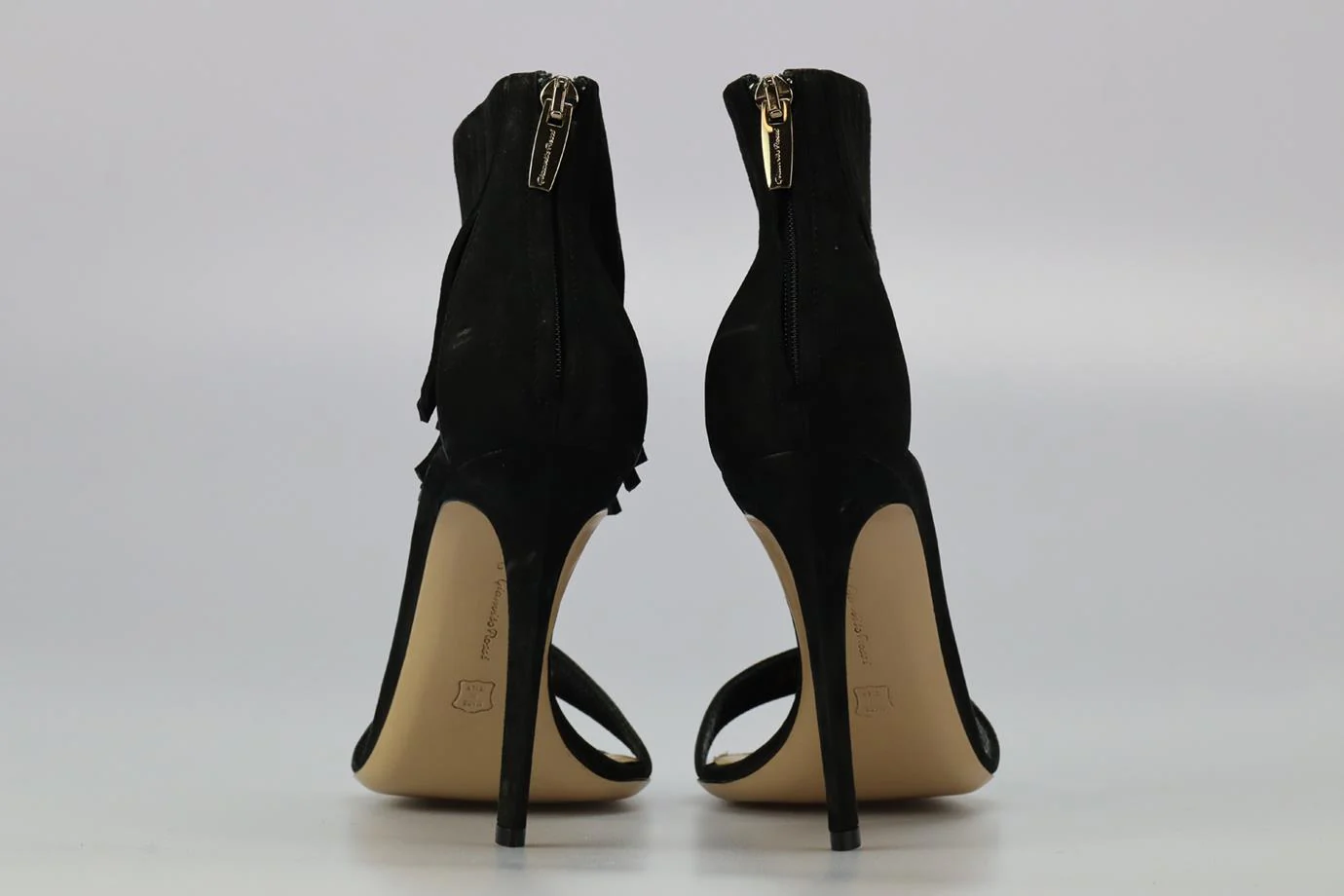 GIANVITO ROSSI FRINGED SUEDE SANDALS EU 38 UK 5 US 8 - Image 4