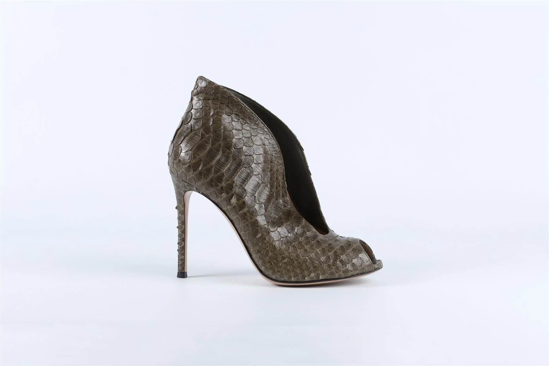 GIANVITO ROSSI GREEN PYTHON ANKLE BOOTS EU 38 UK 5 US 8 - Image 2