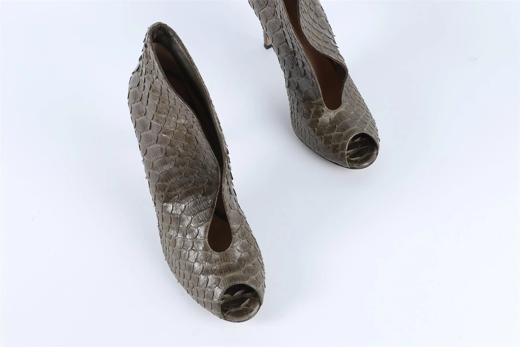 GIANVITO ROSSI GREEN PYTHON ANKLE BOOTS EU 38 UK 5 US 8 - Image 4
