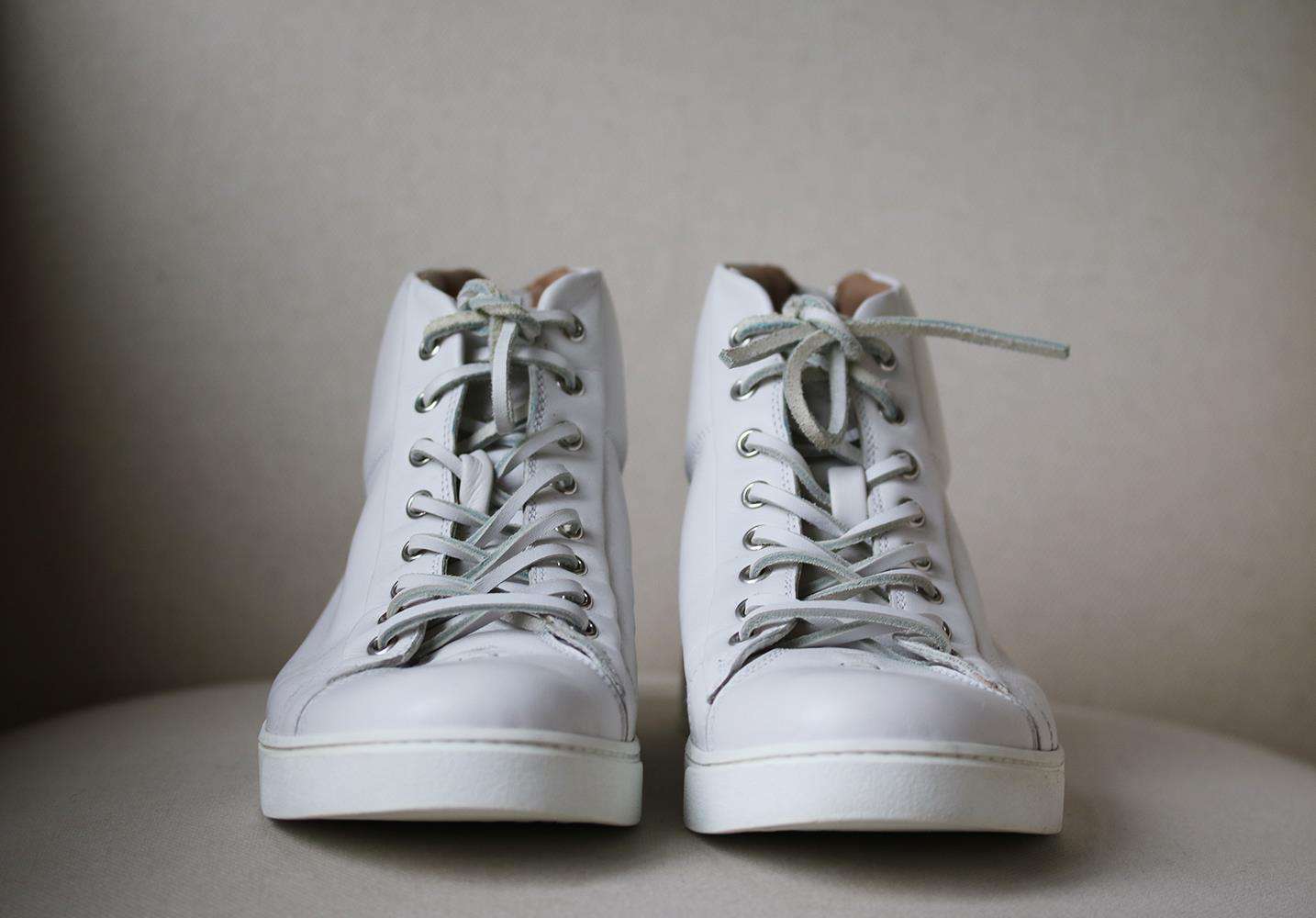 GIANVITO ROSSI LEATHER HIGH TOP SNEAKERS EU 42 UK 8 US 9 - Image 3