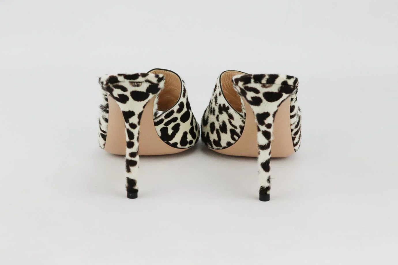 GIANVITO ROSSI LEOPARD PRINT CALF HAIR MULES EU 38 UK 5 US 8 - Image 4