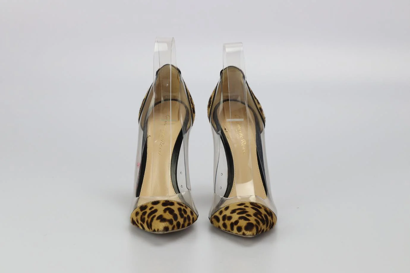 GIANVITO ROSSI LEOPARD PRINT PVC AND CALF HAIR PUMPS EU 37.5 UK 4.5 US 7.5 - Image 3