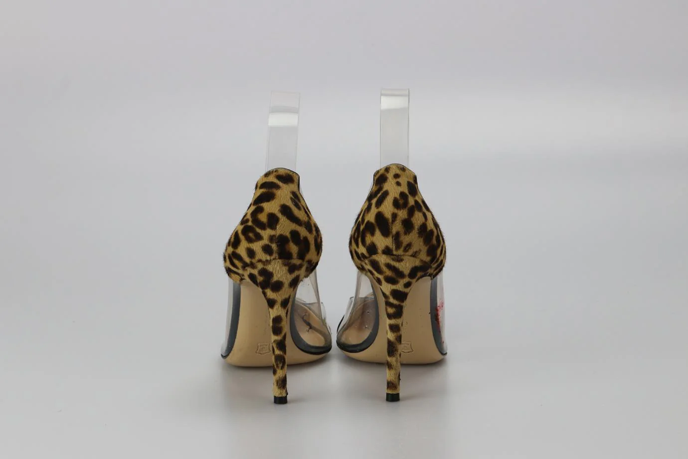 GIANVITO ROSSI LEOPARD PRINT PVC AND CALF HAIR PUMPS EU 37.5 UK 4.5 US 7.5 - Image 4