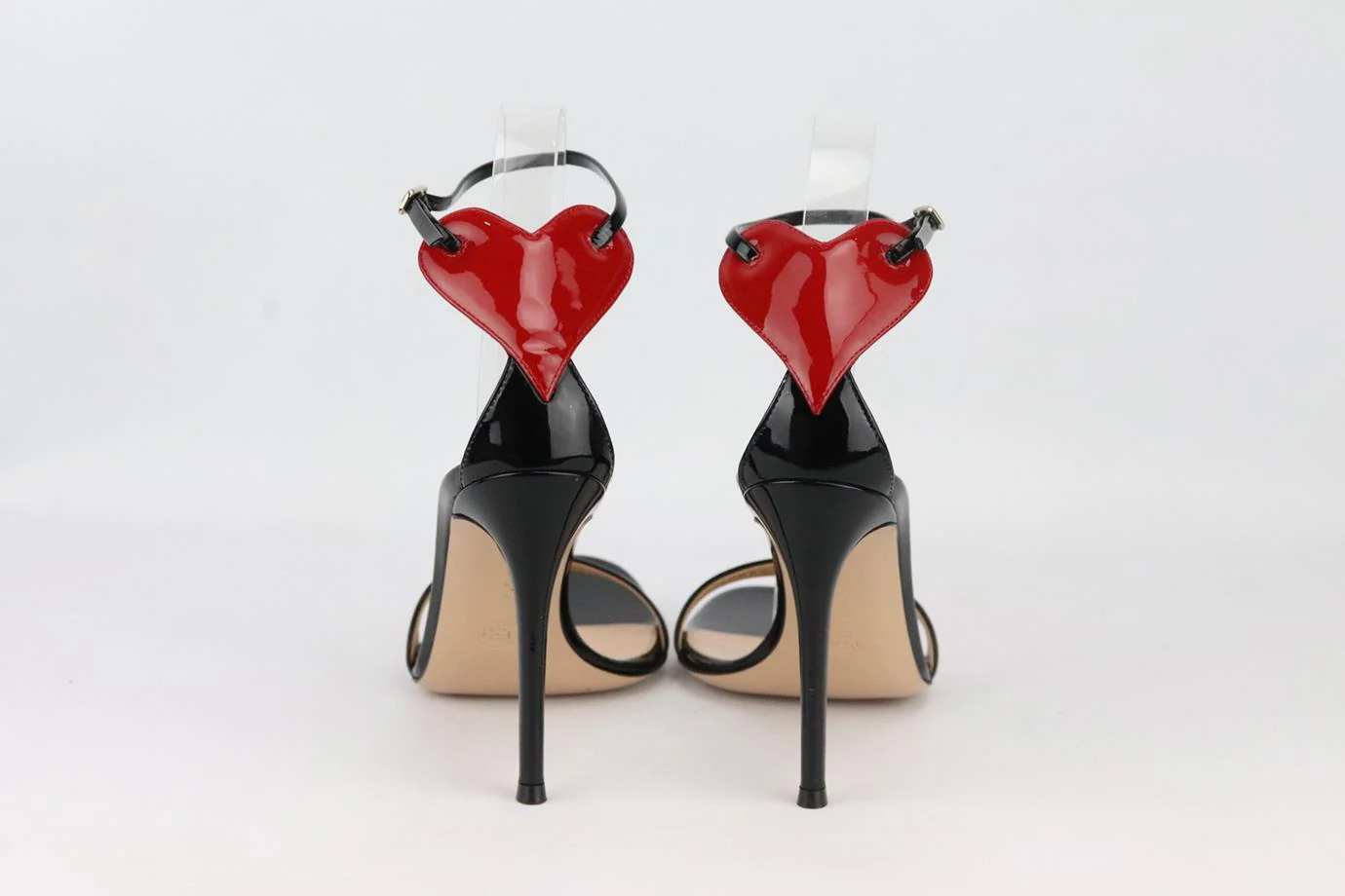 GIANVITO ROSSI LOVE HEART PATENT LEATHER SANDALS EU 38 UK 5 US 8 - Image 4