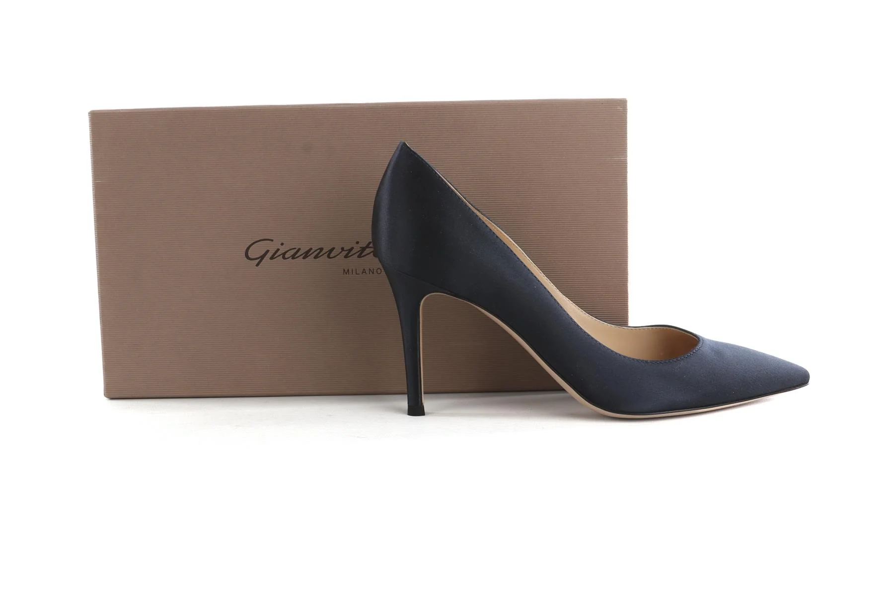 GIANVITO ROSSI NAVY SUEDE PUMPS EU 38 UK 5 US 8 - Image 7