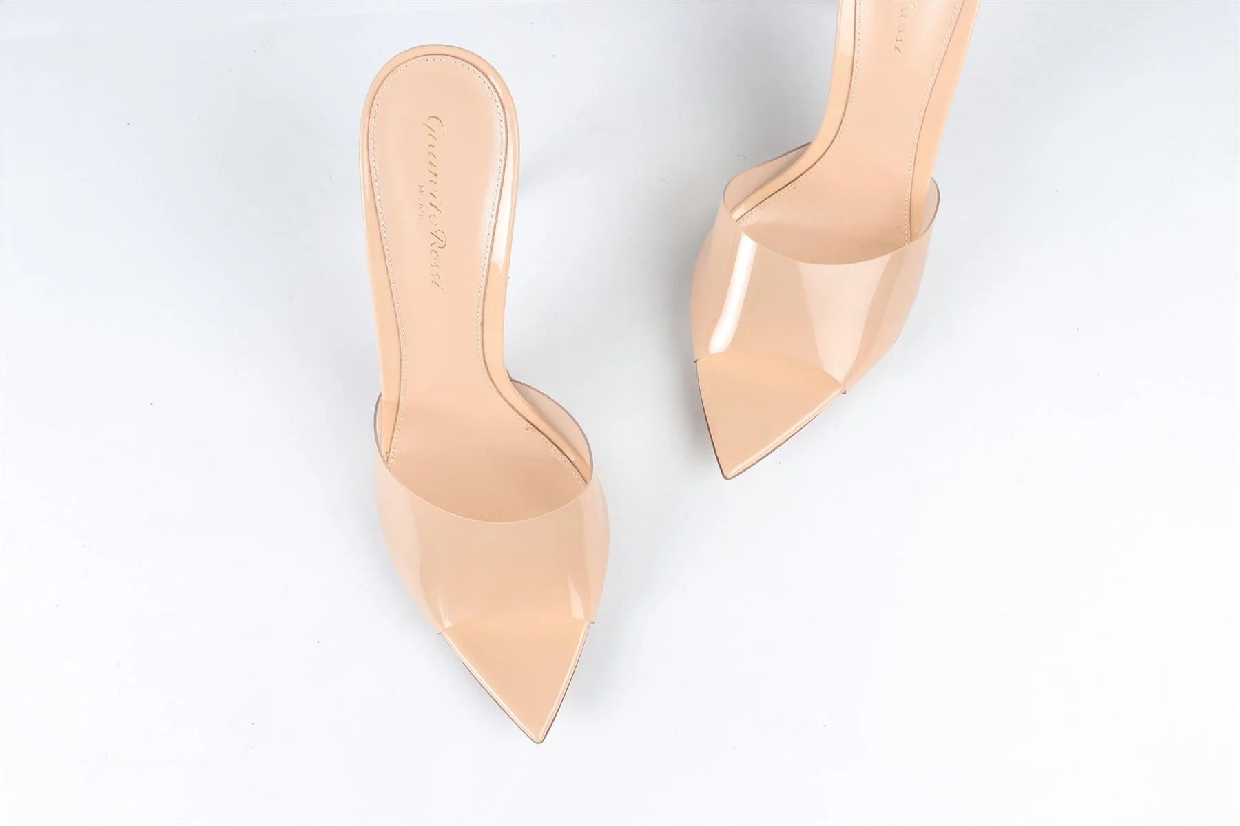 GIANVITO ROSSI NUDE PVC AND PATENT LEATHER MULES EU 40 UK 7 US 10 - Image 4
