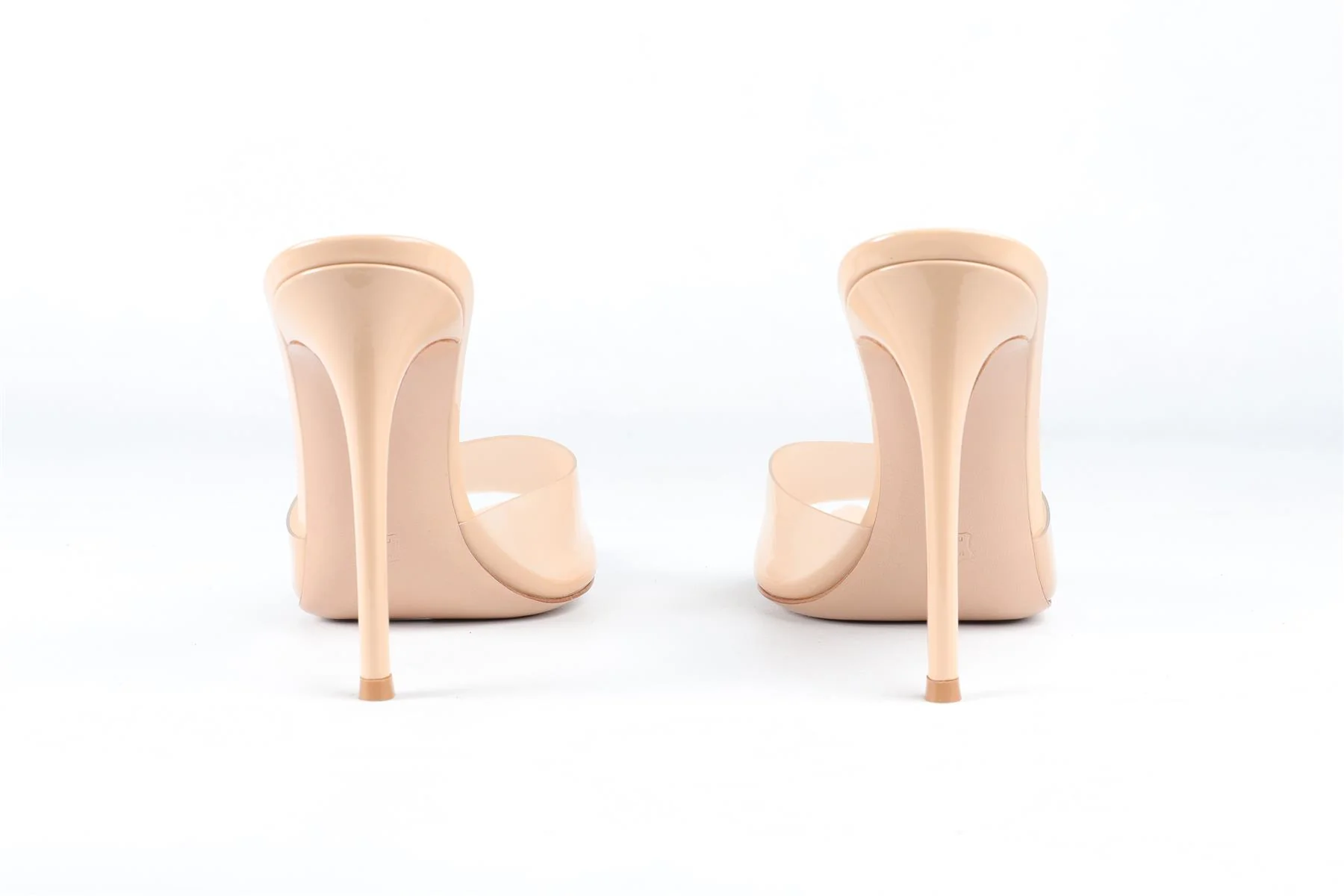 GIANVITO ROSSI NUDE PVC AND PATENT LEATHER MULES EU 40 UK 7 US 10 - Image 5