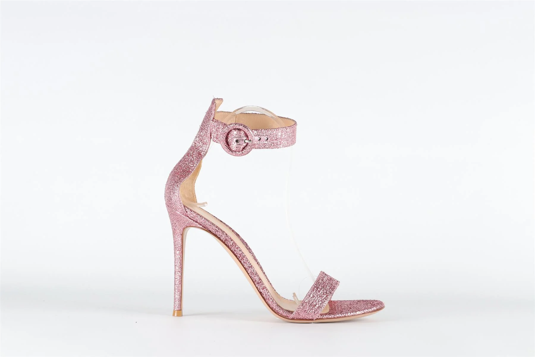 GIANVITO ROSSI PINK FABRIC SANDALS EU 38.5 UK 5.5 US 8.5 - Image 2