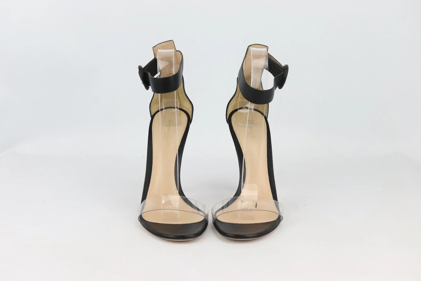 GIANVITO ROSSI PORTOFINO PVC AND LEATHER SANDALS EU 38 UK 5 US 8 - Image 3