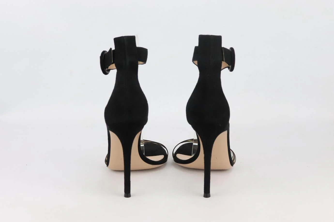 GIANVITO ROSSI PORTOFINO PVC AND SUEDE SANDALS EU 38 UK 5 US 8 - Image 4