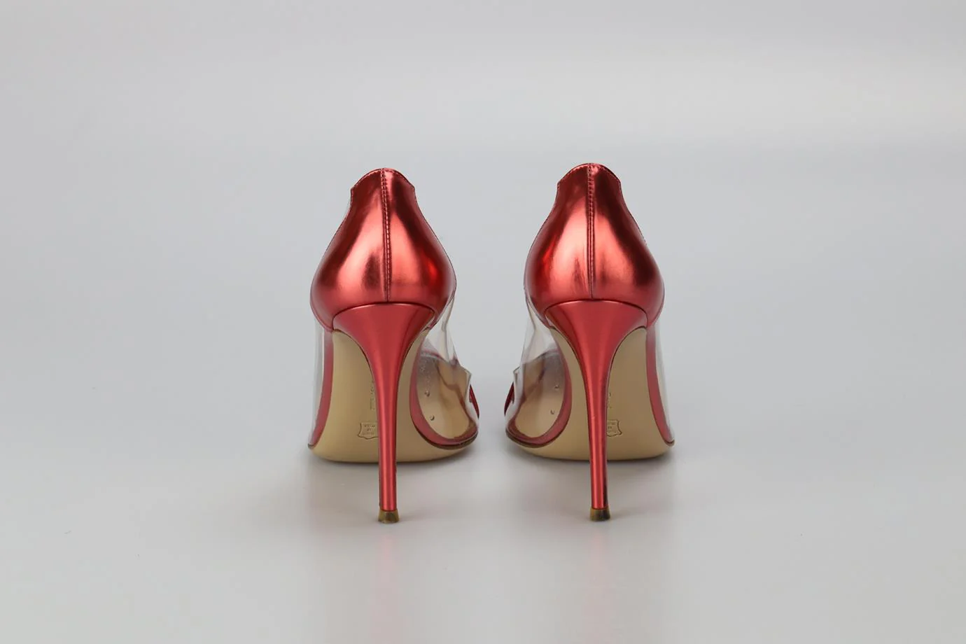 GIANVITO ROSSI PVC AND PATENT LEATHER PUMPS EU 37.5 UK 4.5 US 7.5 - Image 4