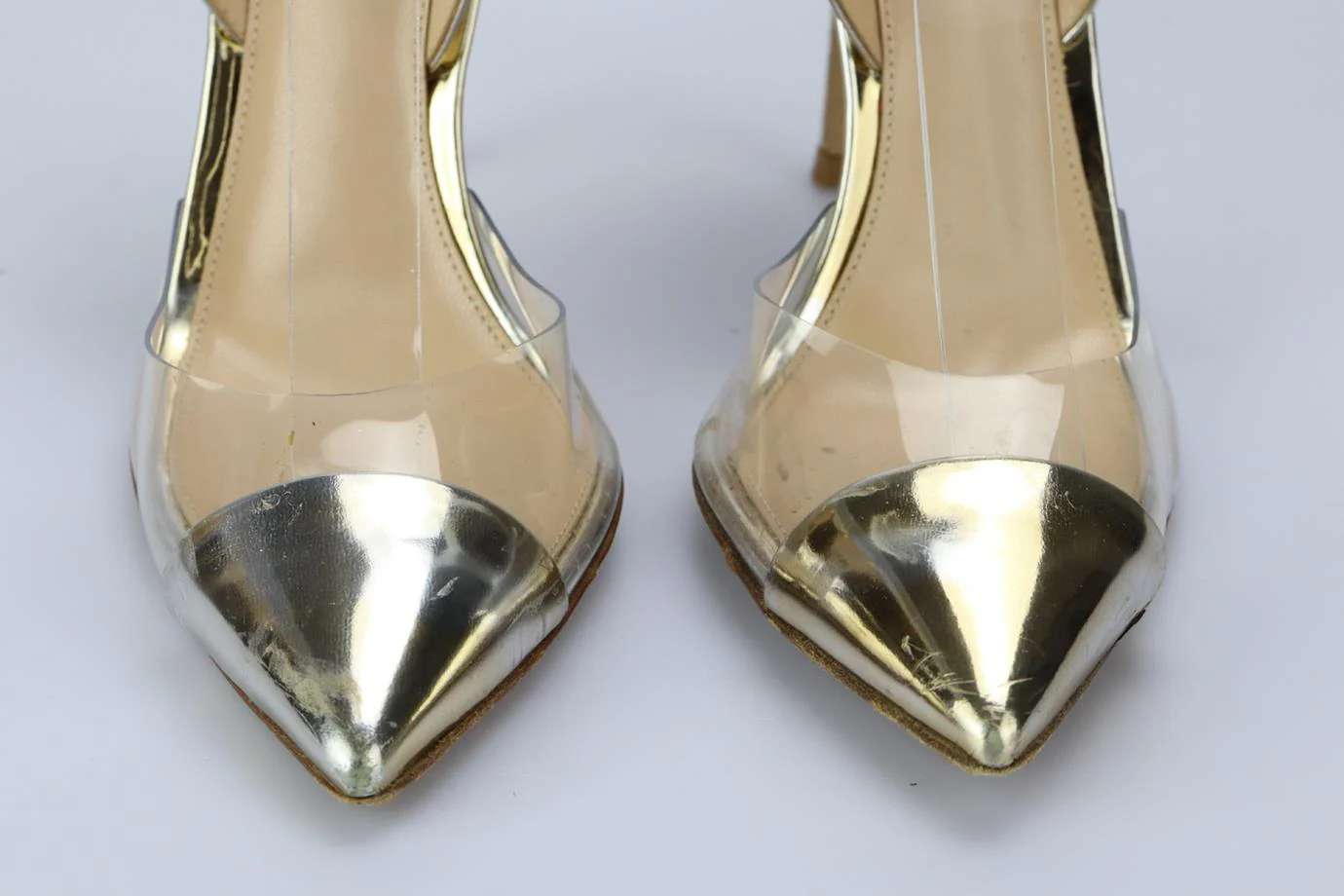 GIANVITO ROSSI PVC AND PATENT LEATHER SLINGBACK PUMPS EU 37.5 UK 4.5 US 7.5 - Image 6