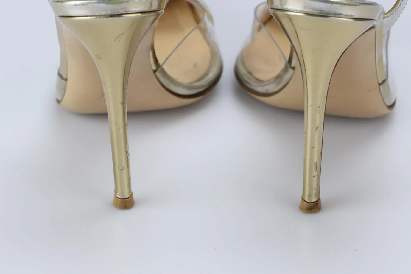 GIANVITO ROSSI PVC AND PATENT LEATHER SLINGBACK PUMPS EU 37.5 UK 4.5 US 7.5 - Image 7