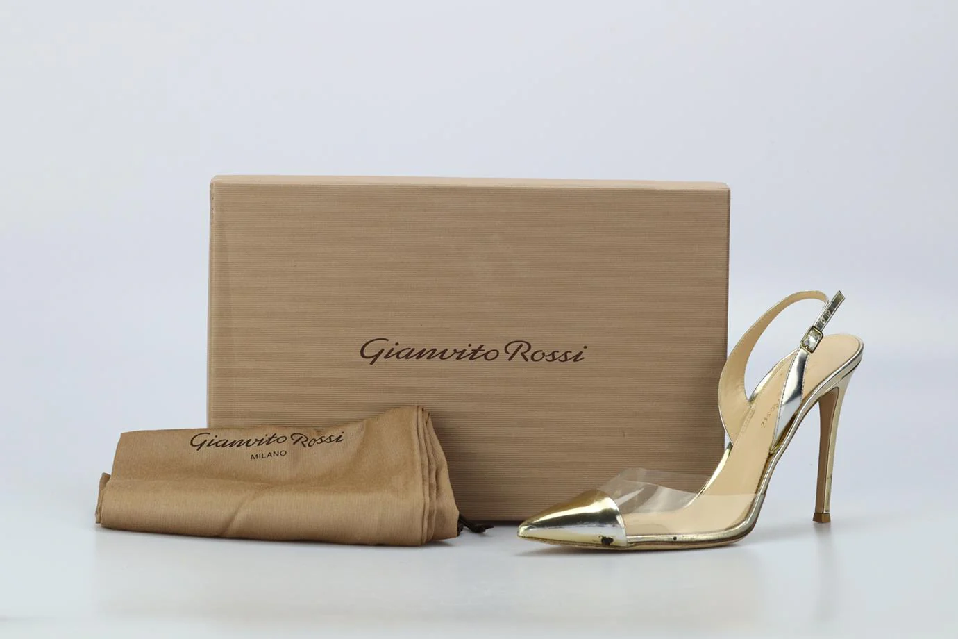 GIANVITO ROSSI PVC AND PATENT LEATHER SLINGBACK PUMPS EU 37.5 UK 4.5 US 7.5 - Image 8