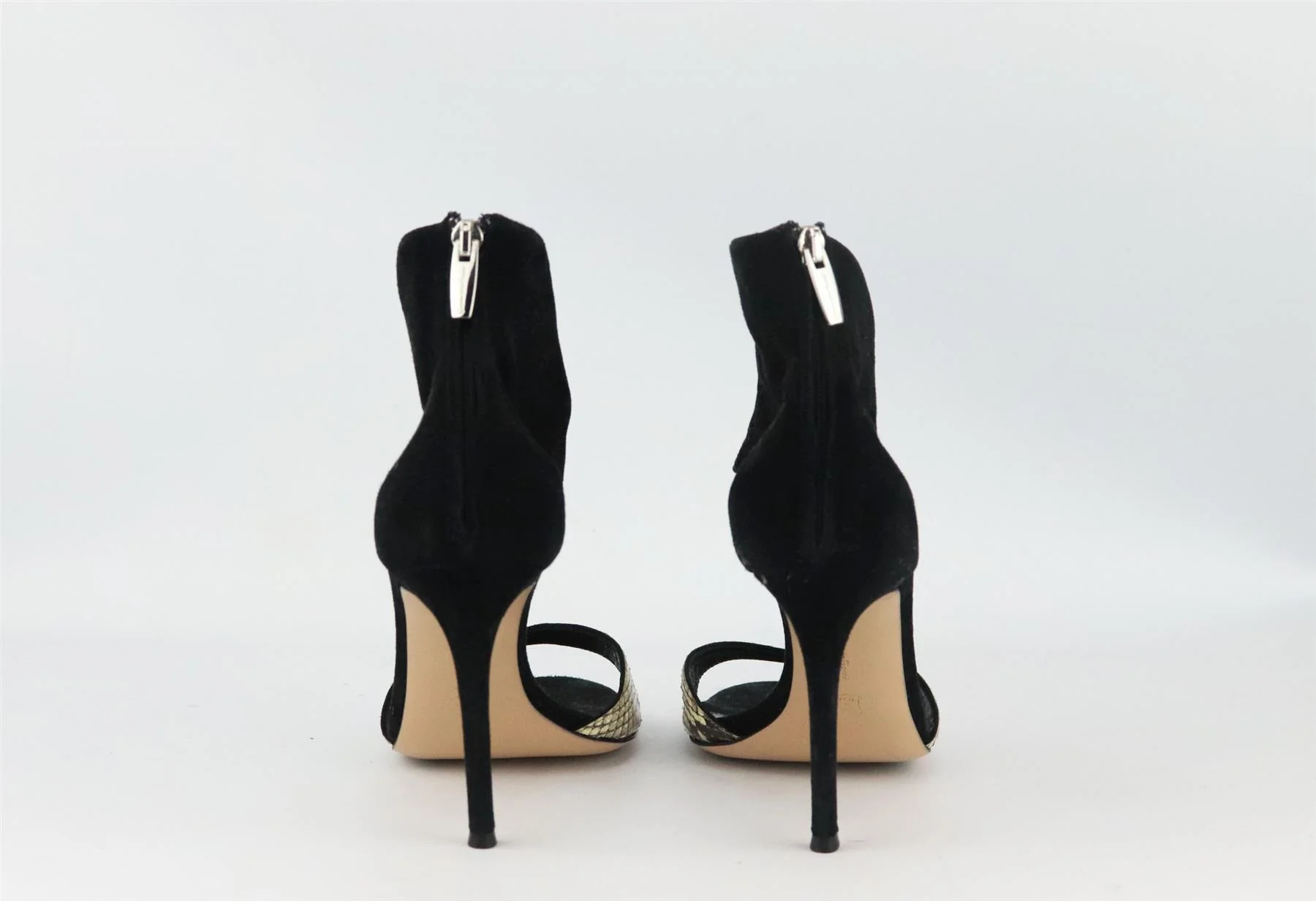 GIANVITO ROSSI PYTHON AND SUEDE SANDALS EU 38.5 UK 5.5 US 8.5 - Image 4