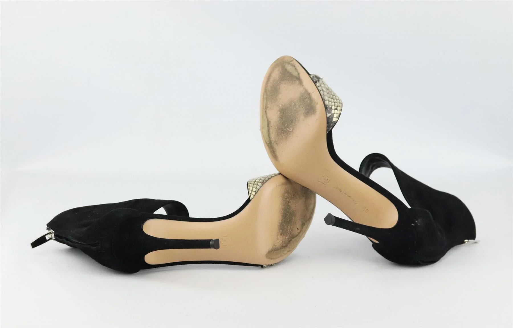 GIANVITO ROSSI PYTHON AND SUEDE SANDALS EU 38.5 UK 5.5 US 8.5 - Image 5