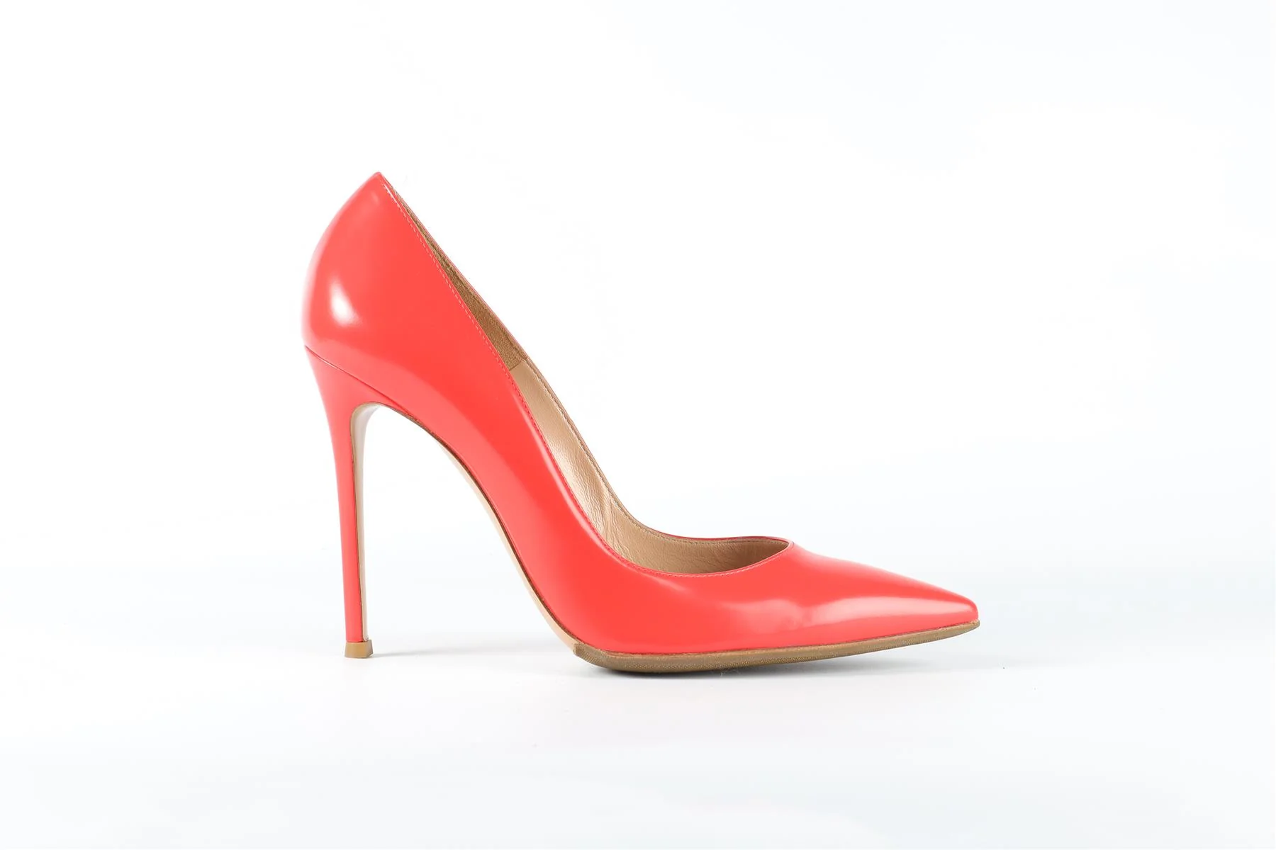 GIANVITO ROSSI RED LEATHER PUMPS EU 40, UK 7, US 10 - Image 2