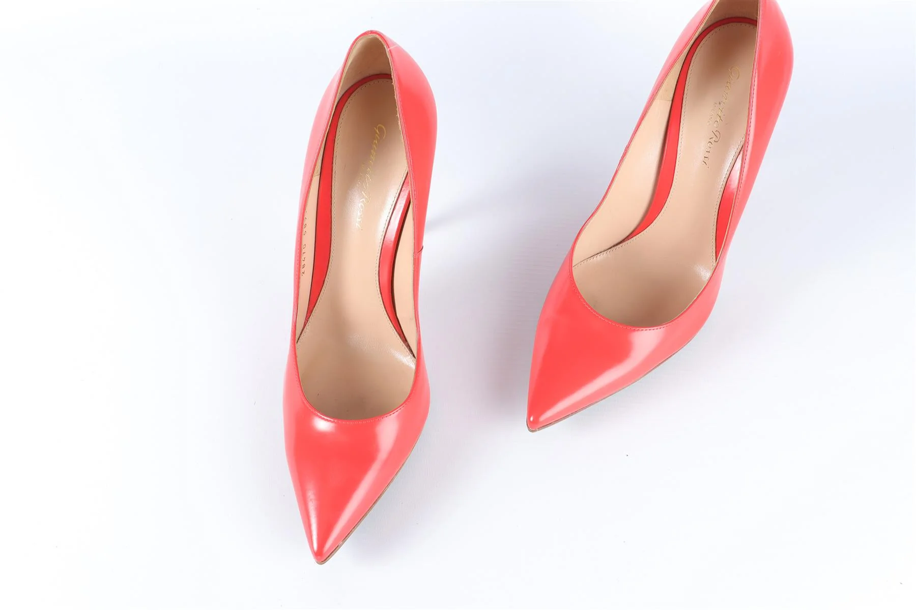 GIANVITO ROSSI RED LEATHER PUMPS EU 40, UK 7, US 10 - Image 4